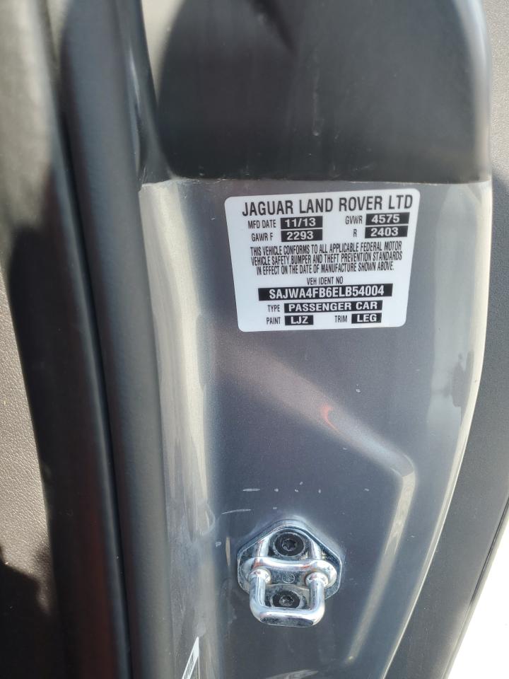 2014 Jaguar Xk Silver vin: SAJWA4FB6ELB54004