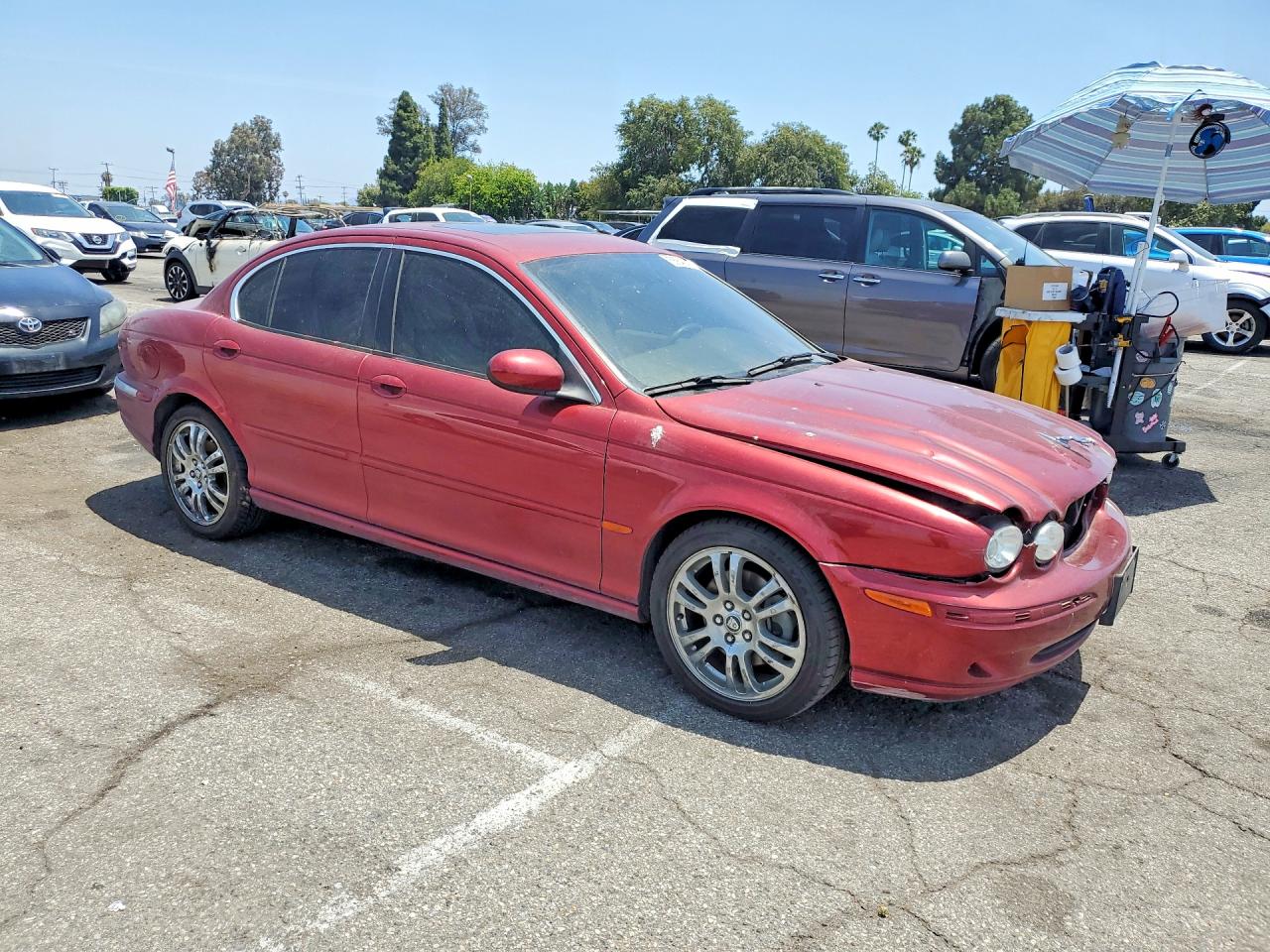 2006 Jaguar X-type 3.0 Red vin: SAJWA51A56WE80638