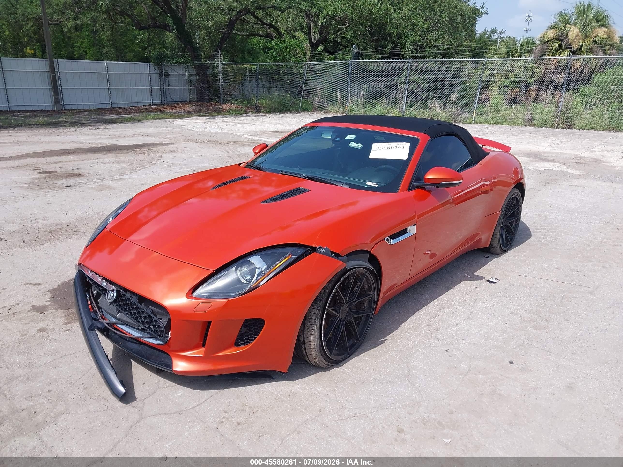 2014 Jaguar F-type   Orange vin: SAJWA6E78E8K05401