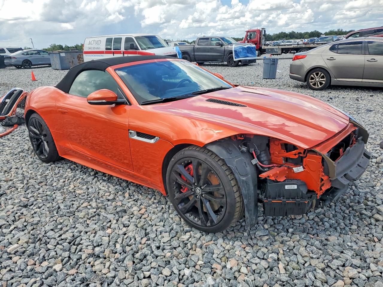 2014 Jaguar F-type S Orange vin: SAJWA6FC3E8K05155