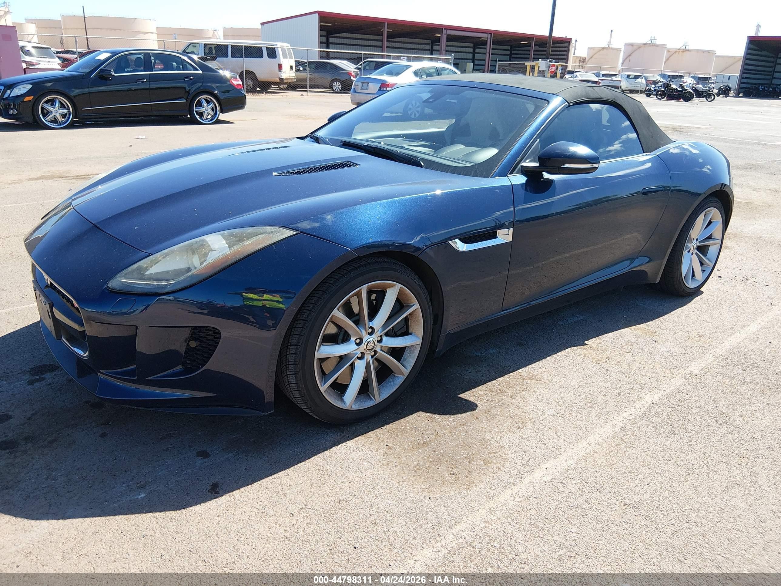 2014 Jaguar F-type S Blue vin: SAJWA6FC6E8K03416