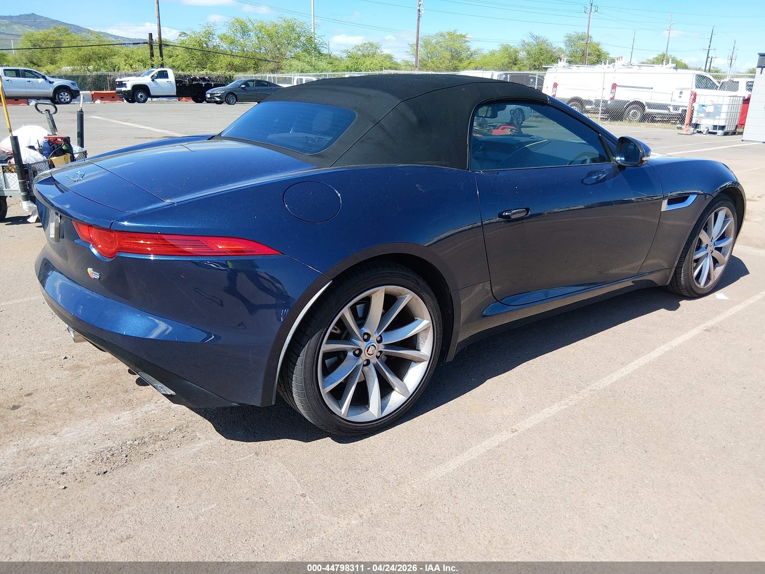 2014 Jaguar F-type S Blue vin: SAJWA6FC6E8K03416