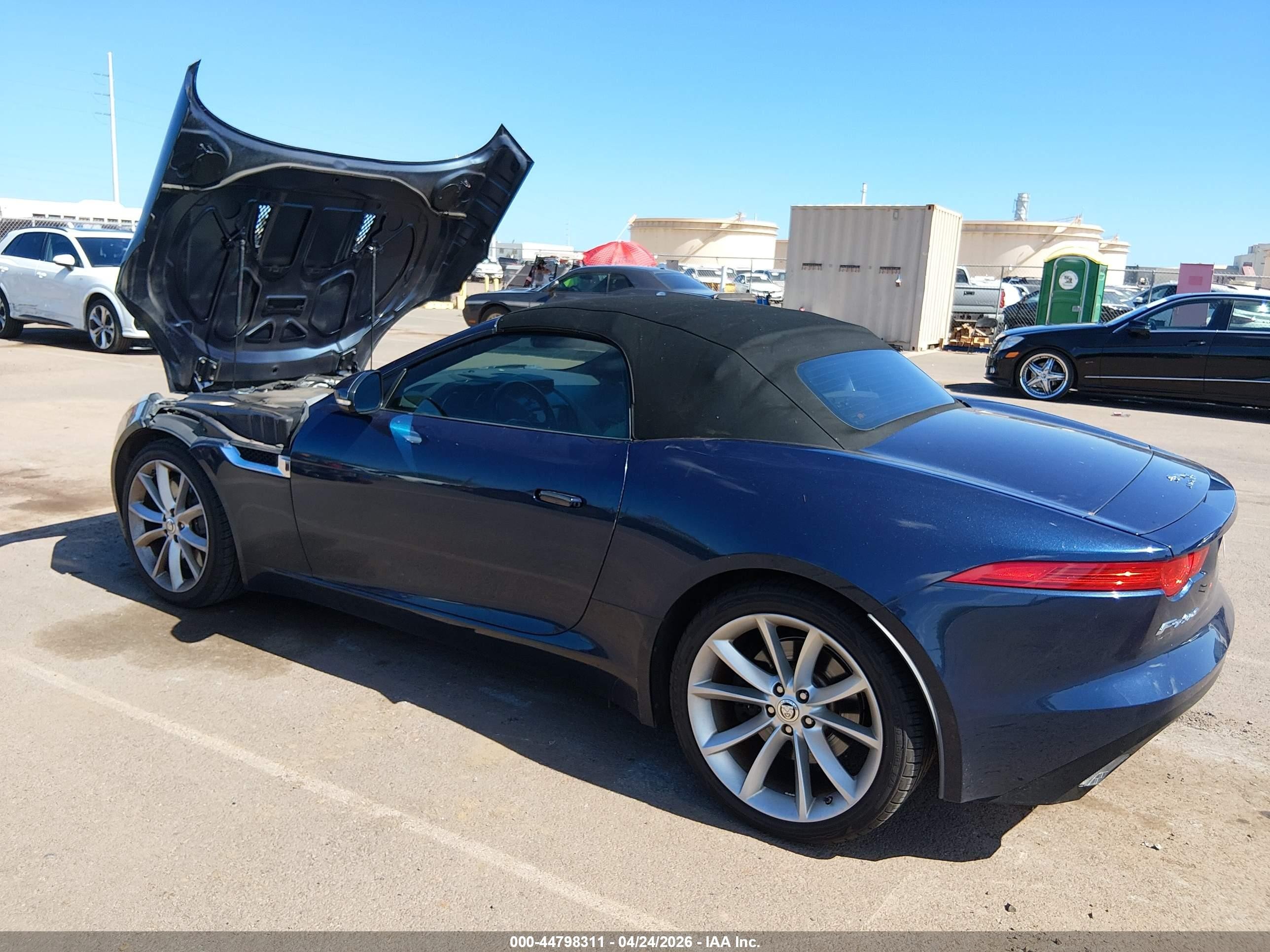 2014 Jaguar F-type S Blue vin: SAJWA6FC6E8K03416