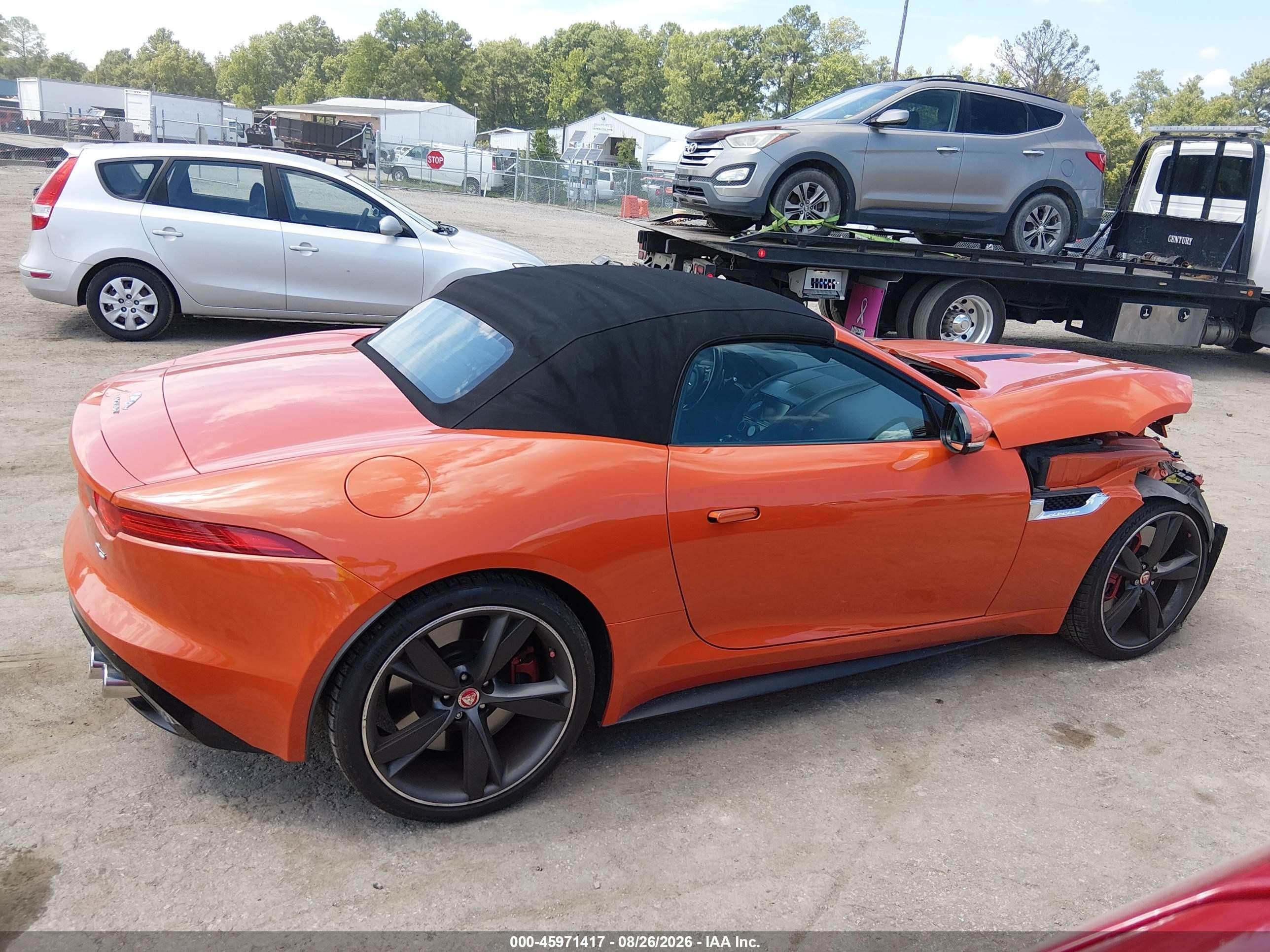 2015 Jaguar F-type V8 S Orange vin: SAJWA6GL3FMK20844