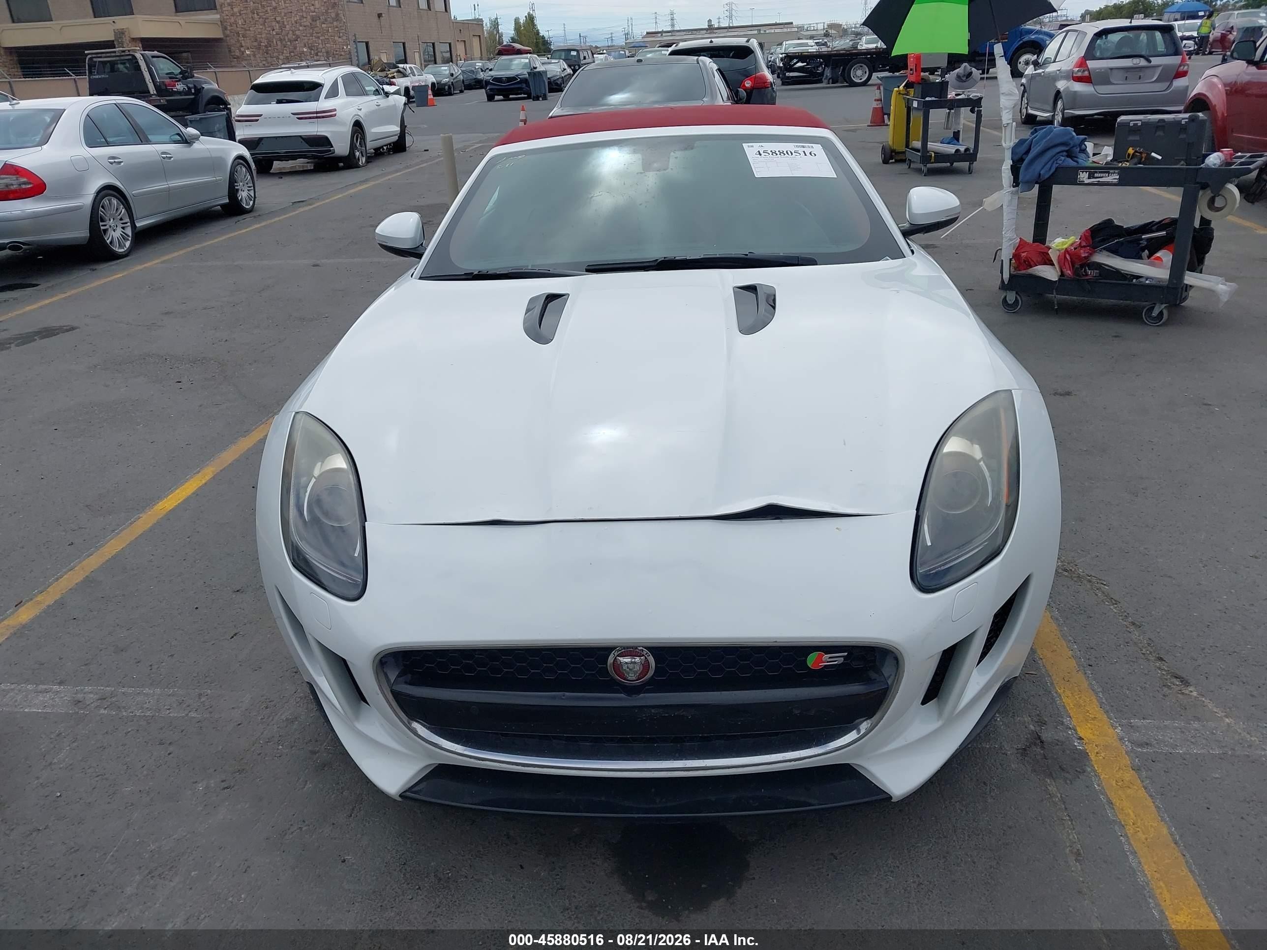 2014 Jaguar F-type V8 S White vin: SAJWA6GL4EMK08586