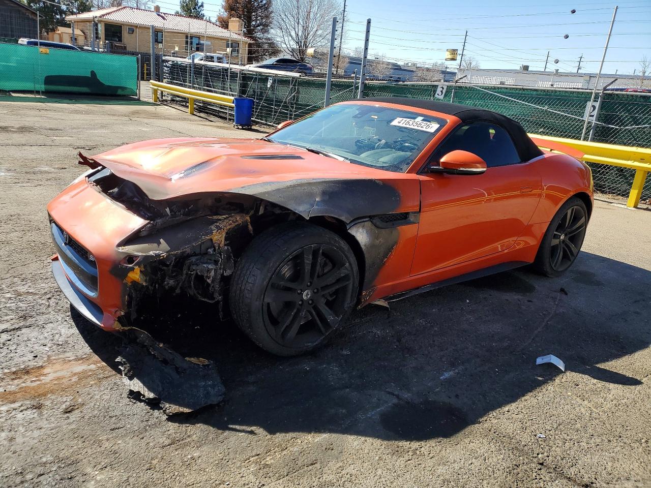 2014 Jaguar F-type V8 S Orange vin: SAJWA6GL9EMK08017