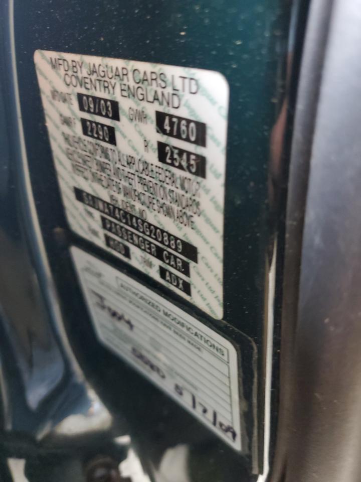 2004 Jaguar Vandenplas Зеленый vin: SAJWA74C14SG20889
