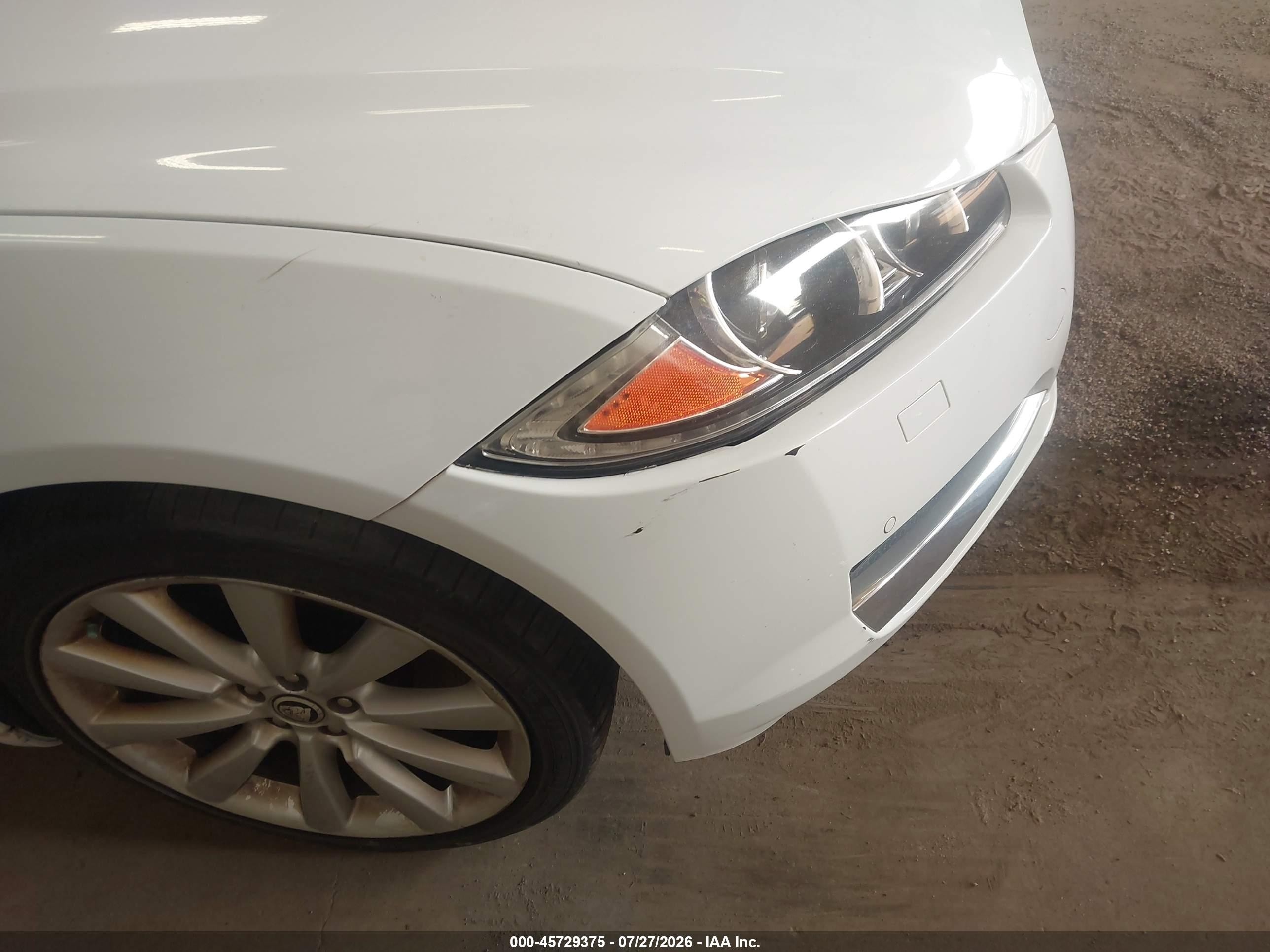 2013 Jaguar Xf V6 Sc White vin: SAJWJ0EF7D8S88645