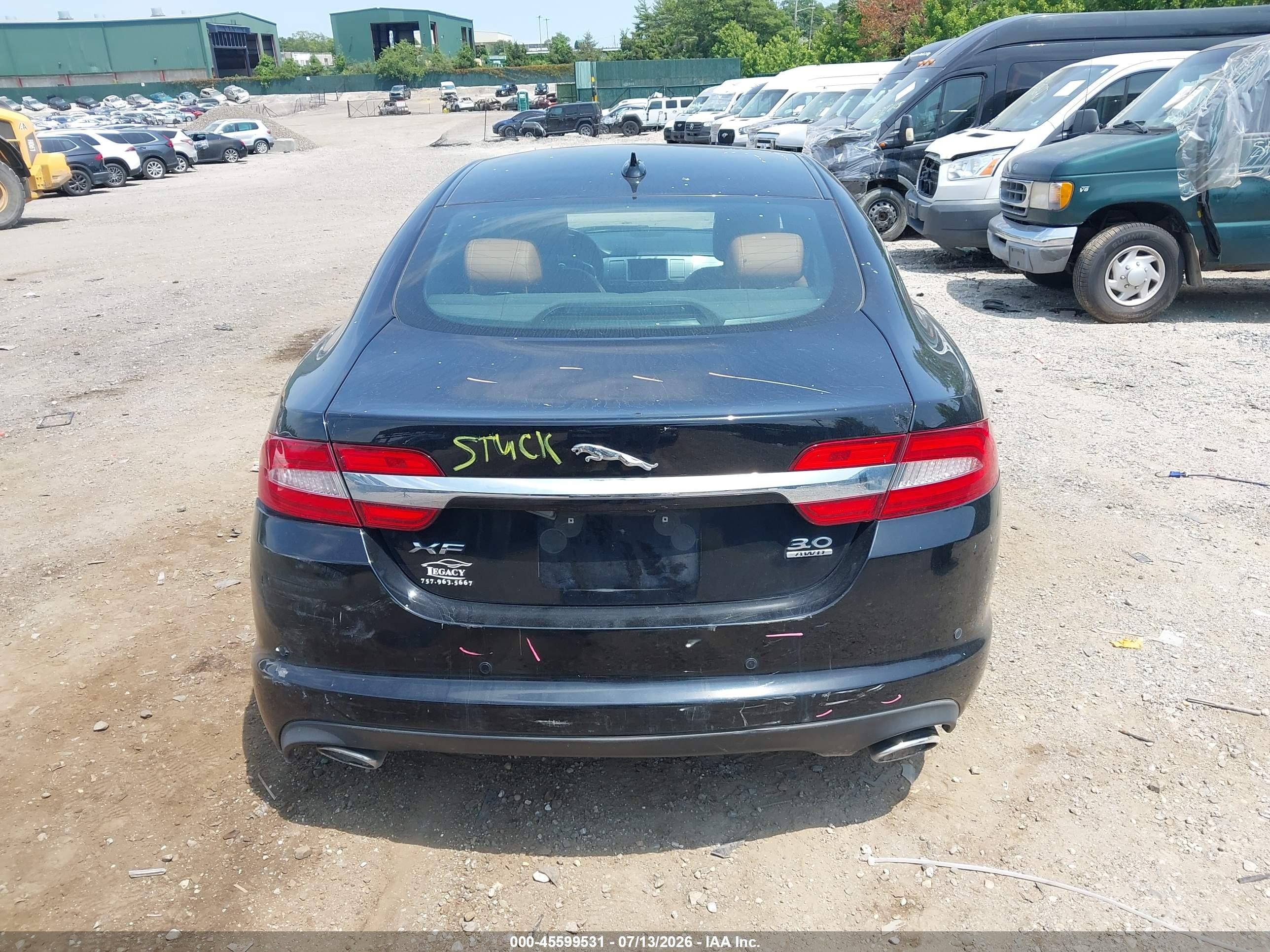 2013 Jaguar Xf V6 Sc Black vin: SAJWJ0EFXD8U03089