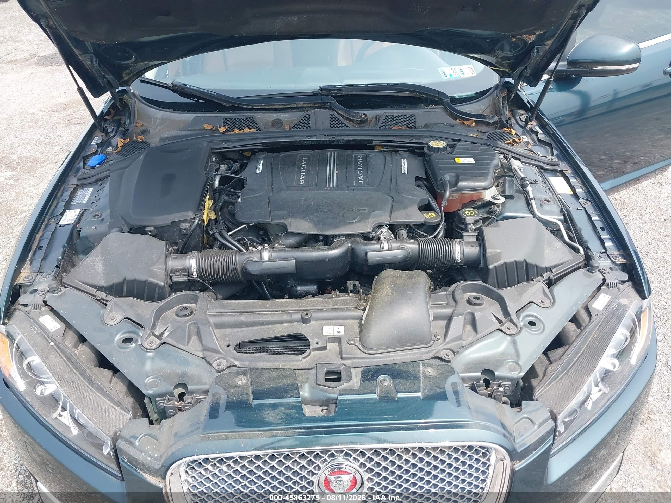 2015 Jaguar Xf 3.0 Portfolio/3.0 Sport Green vin: SAJWJ0FF0F8U57180