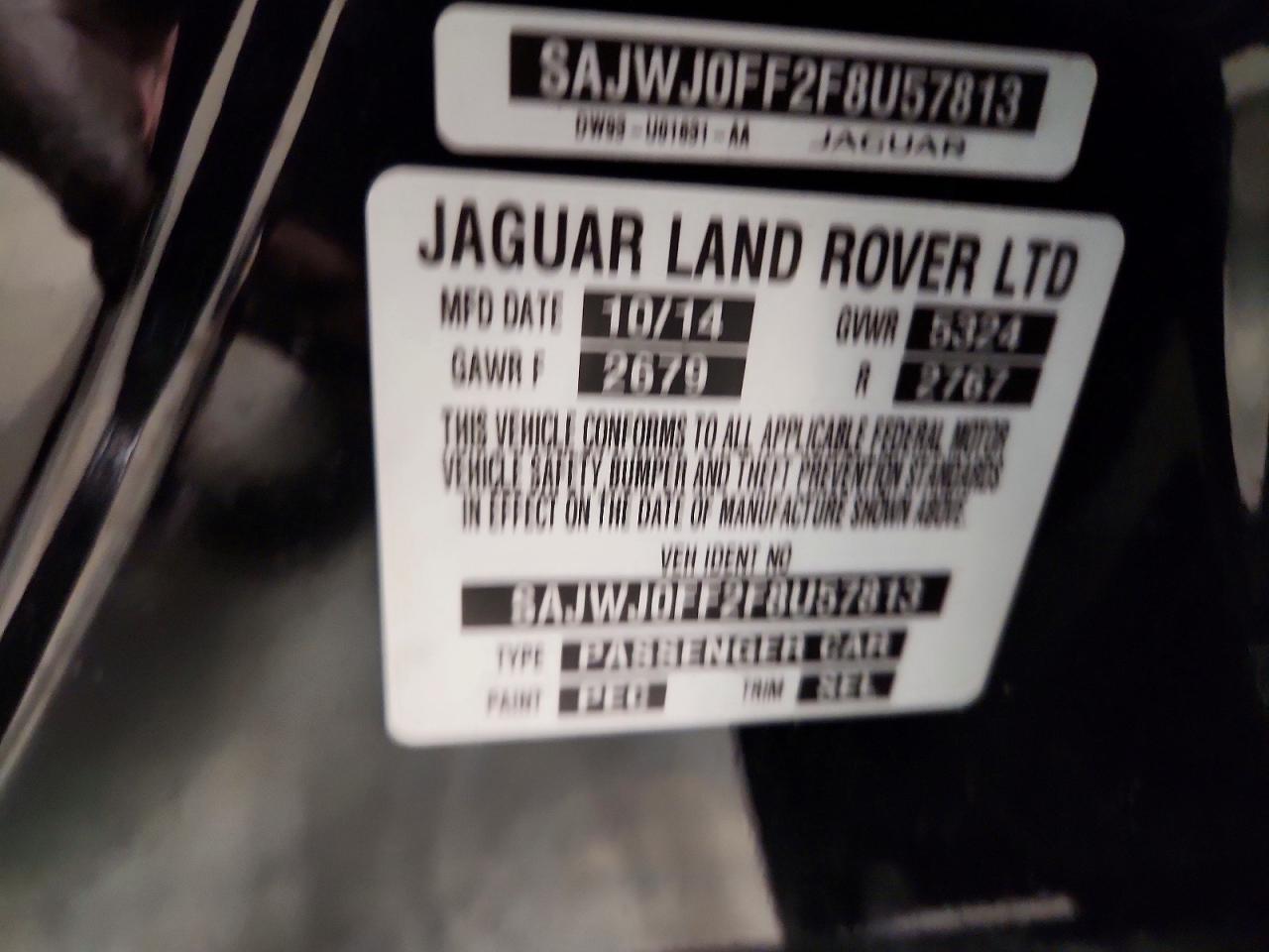 2015 Jaguar Xf 3.0 Sport Awd Black vin: SAJWJ0FF2F8U57813