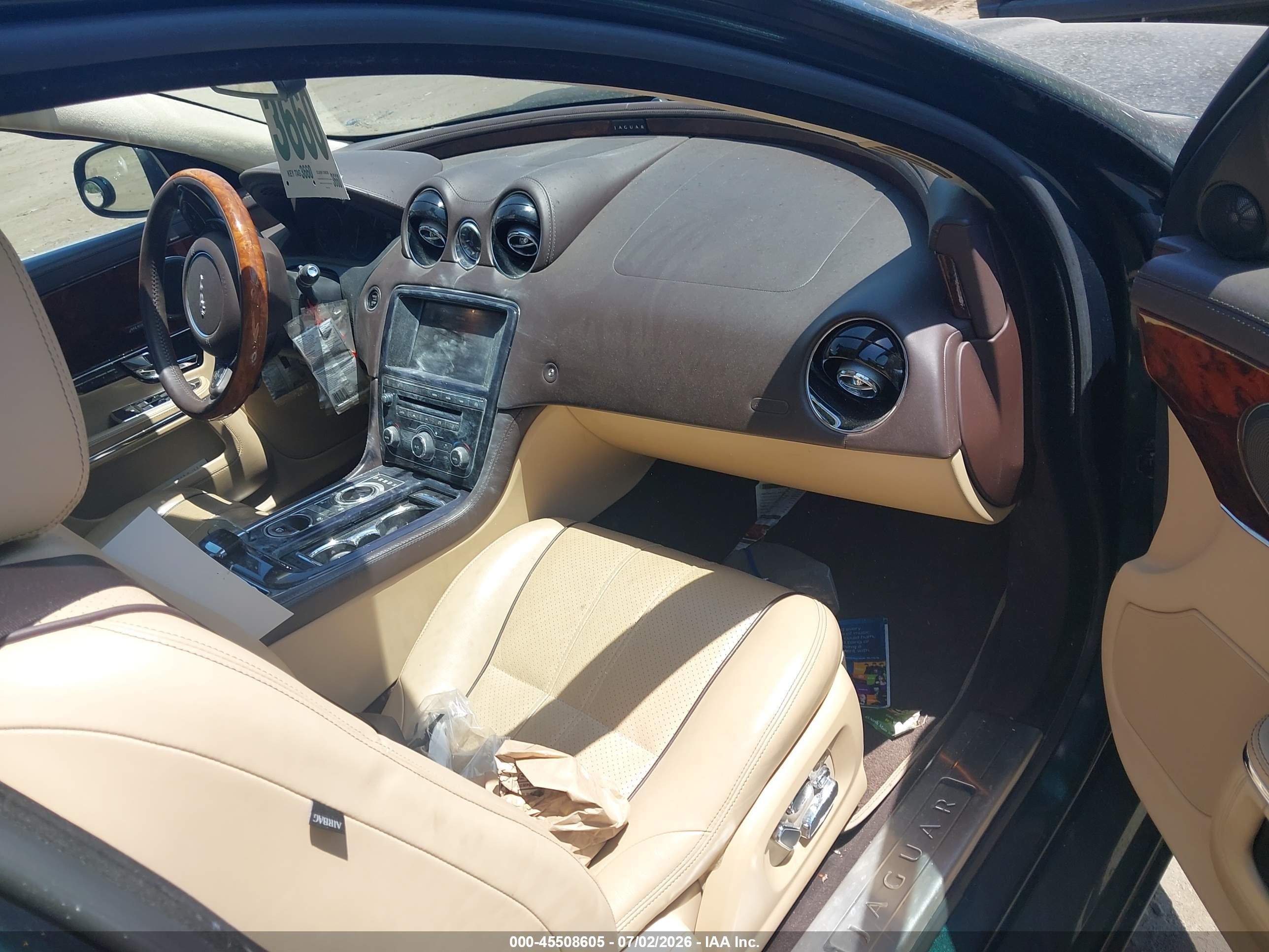 2013 Jaguar Xj Xjl Portfolio Зеленый vin: SAJWJ2GD2D8V50109