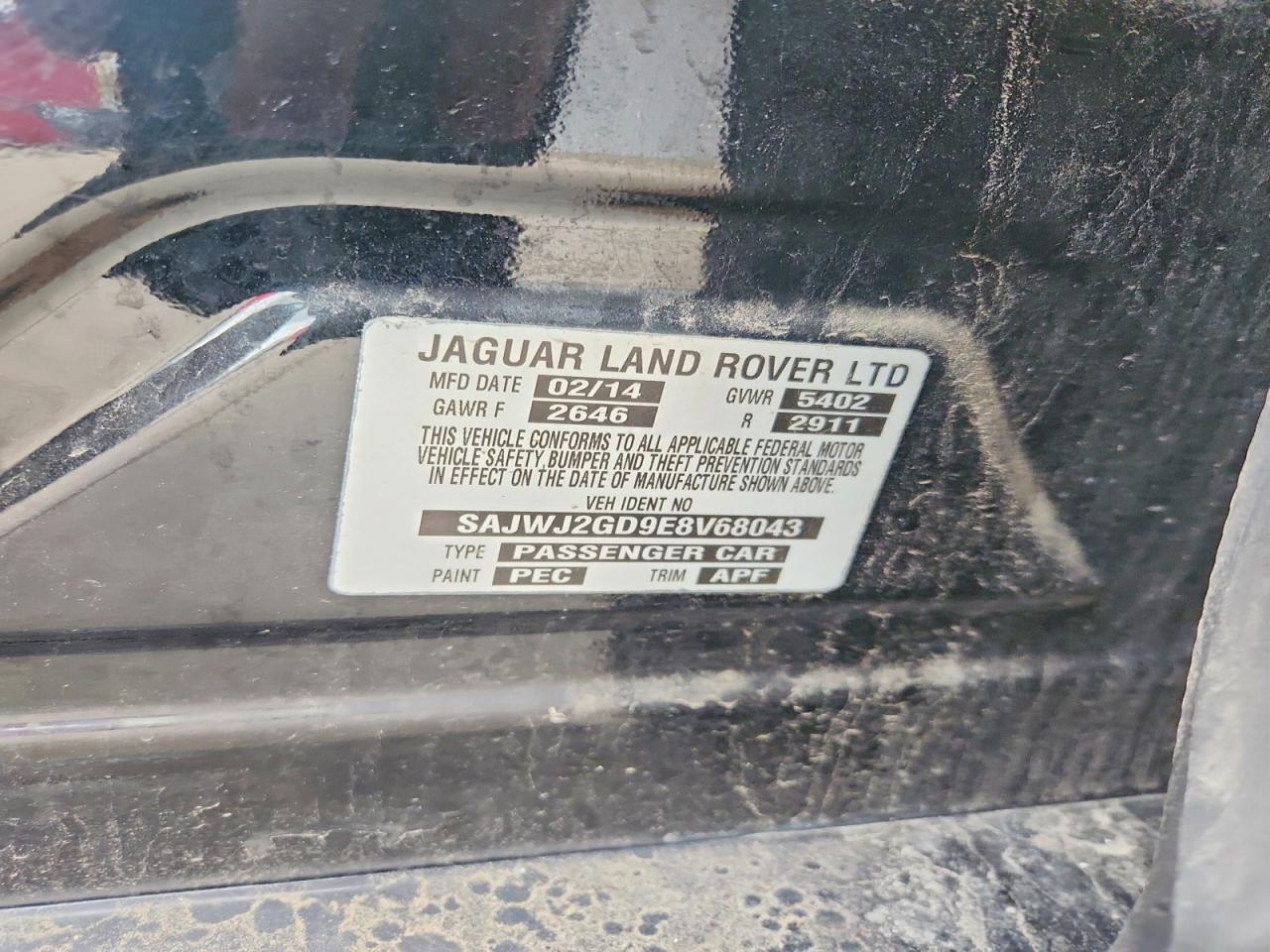 2014 Jaguar Xjl Portfolio Черный vin: SAJWJ2GD9E8V68043