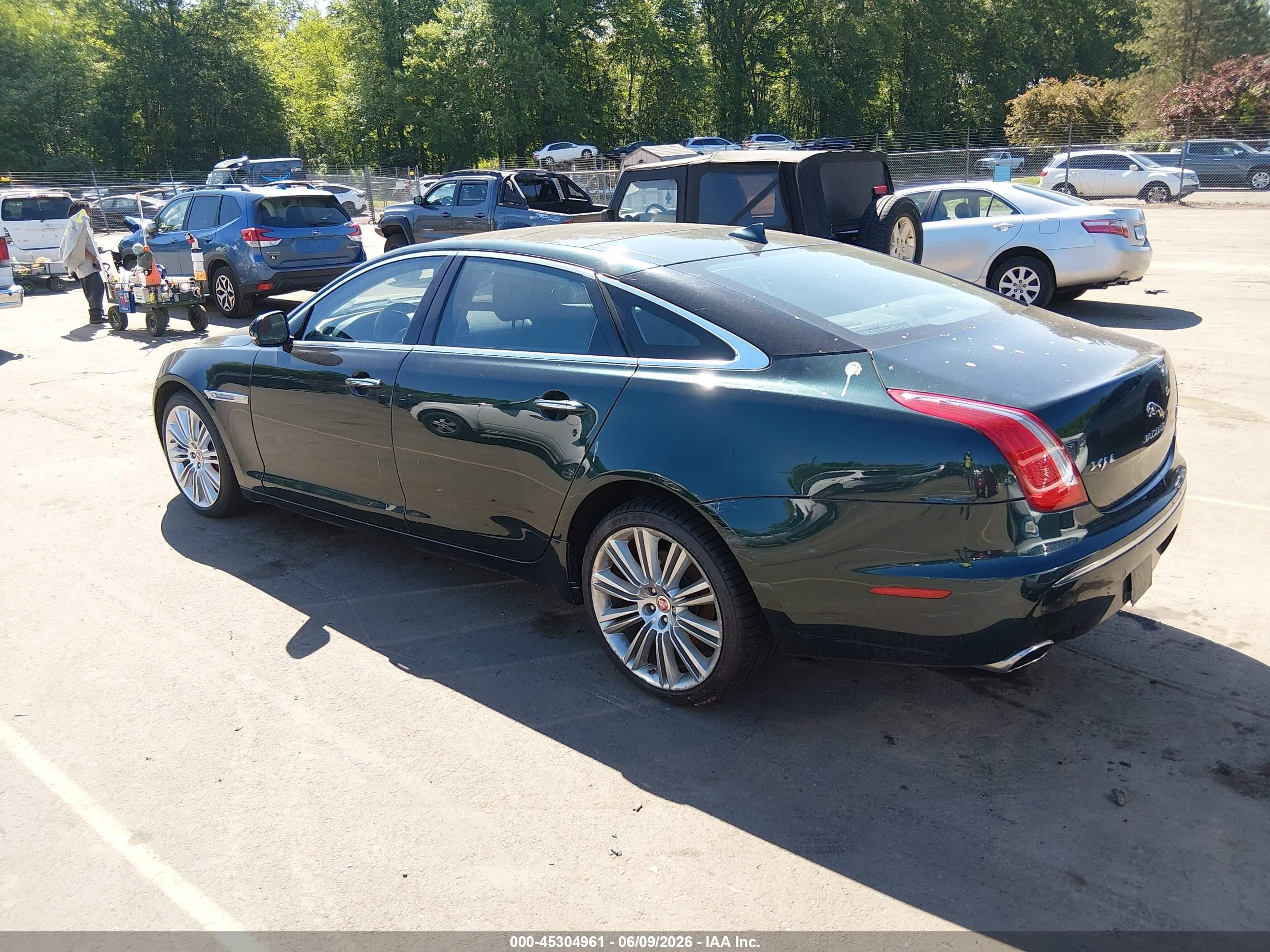 2015 Jaguar Xj Xjl Portfolio Green vin: SAJWJ2GD9F8V88603