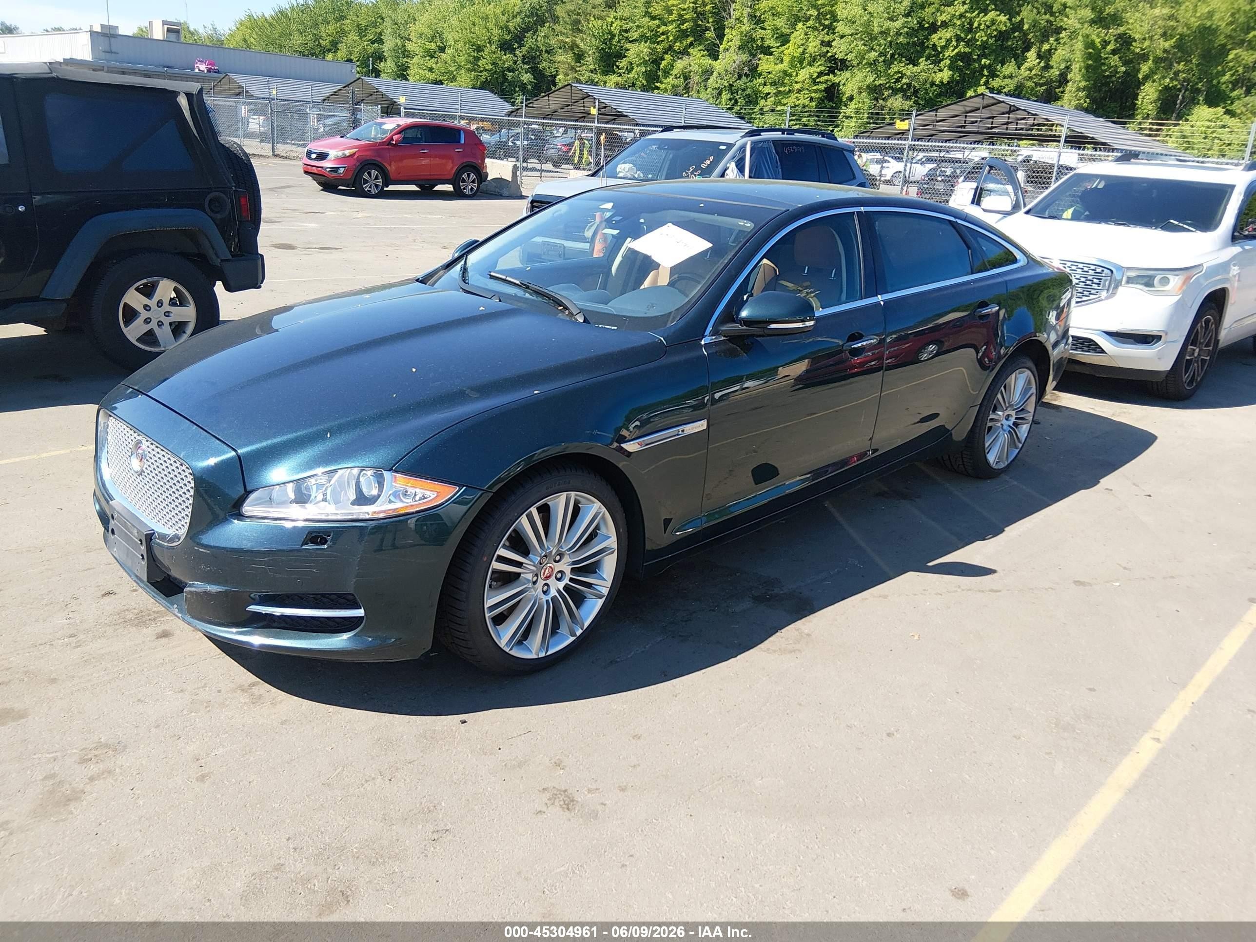2015 Jaguar Xj Xjl Portfolio Green vin: SAJWJ2GD9F8V88603