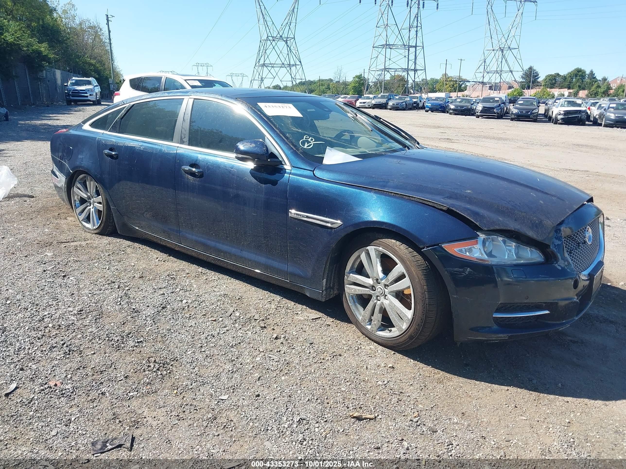 2013 Jaguar Xj Xjl Portfolio Blue vin: SAJWJ2GDXD8V44882