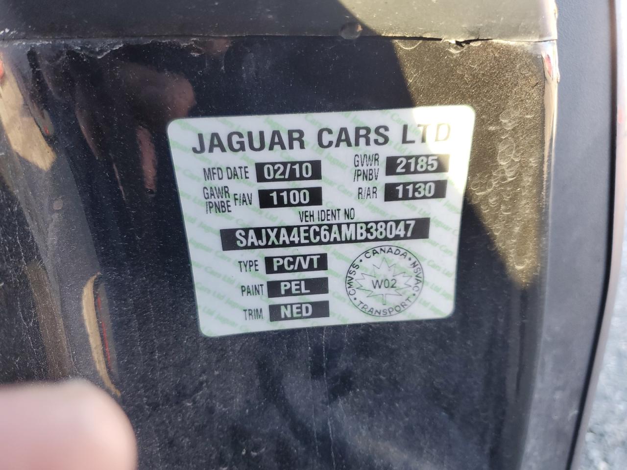 2010 Jaguar Xkr Black vin: SAJXA4EC6AMB38047