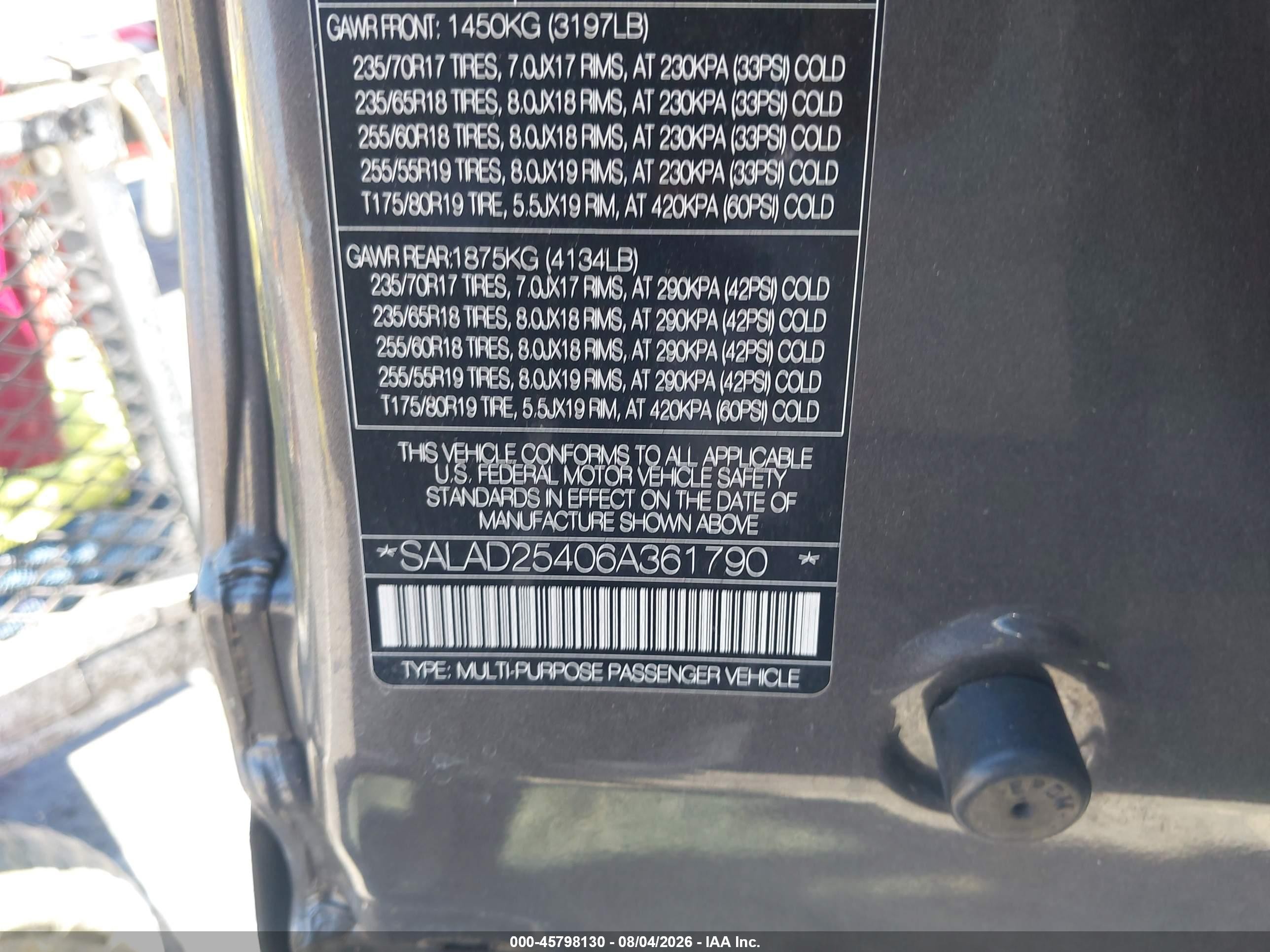 2006 Land Rover Lr3 V8 Se Gray vin: SALAD25406A361790