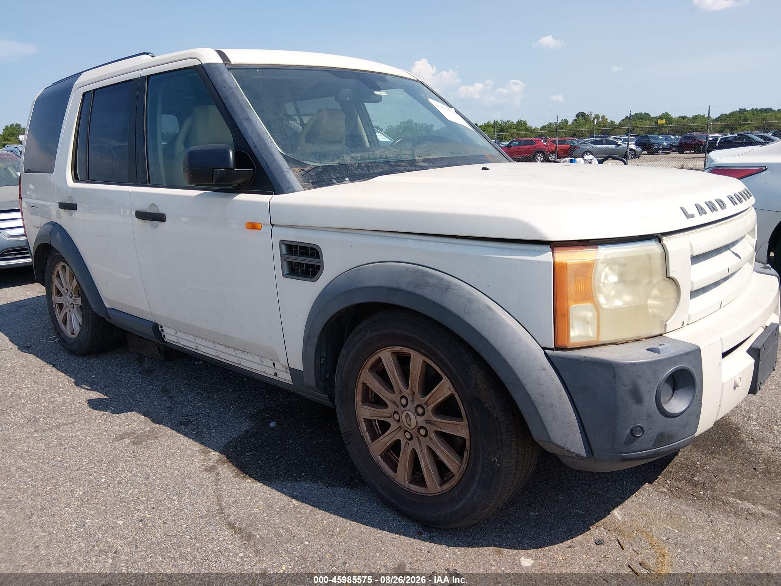 2008 Land Rover Lr3 V8 Se White vin: SALAE25448A465666