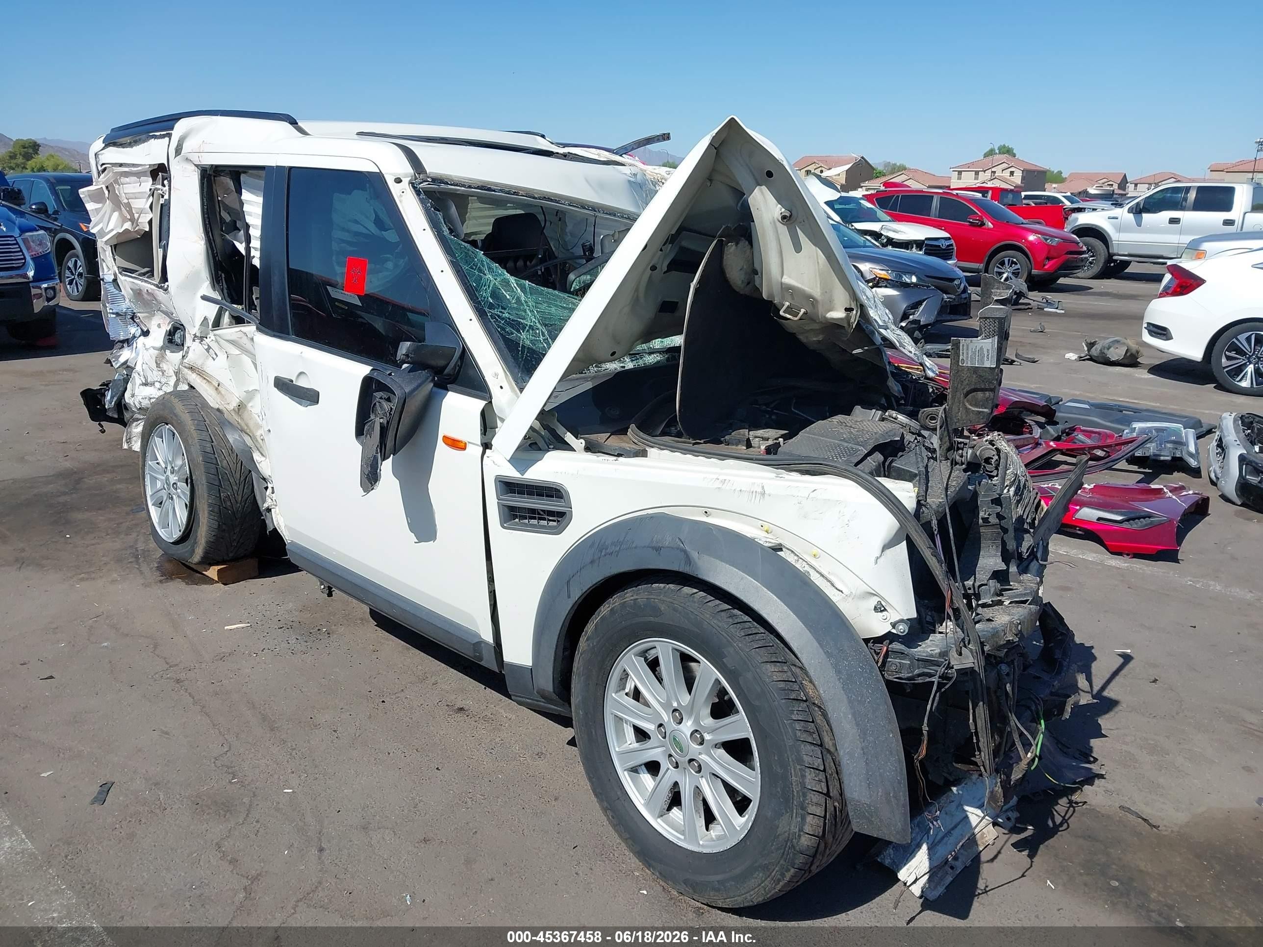 2007 Land Rover Lr3 V8 Se White vin: SALAE25457A428351