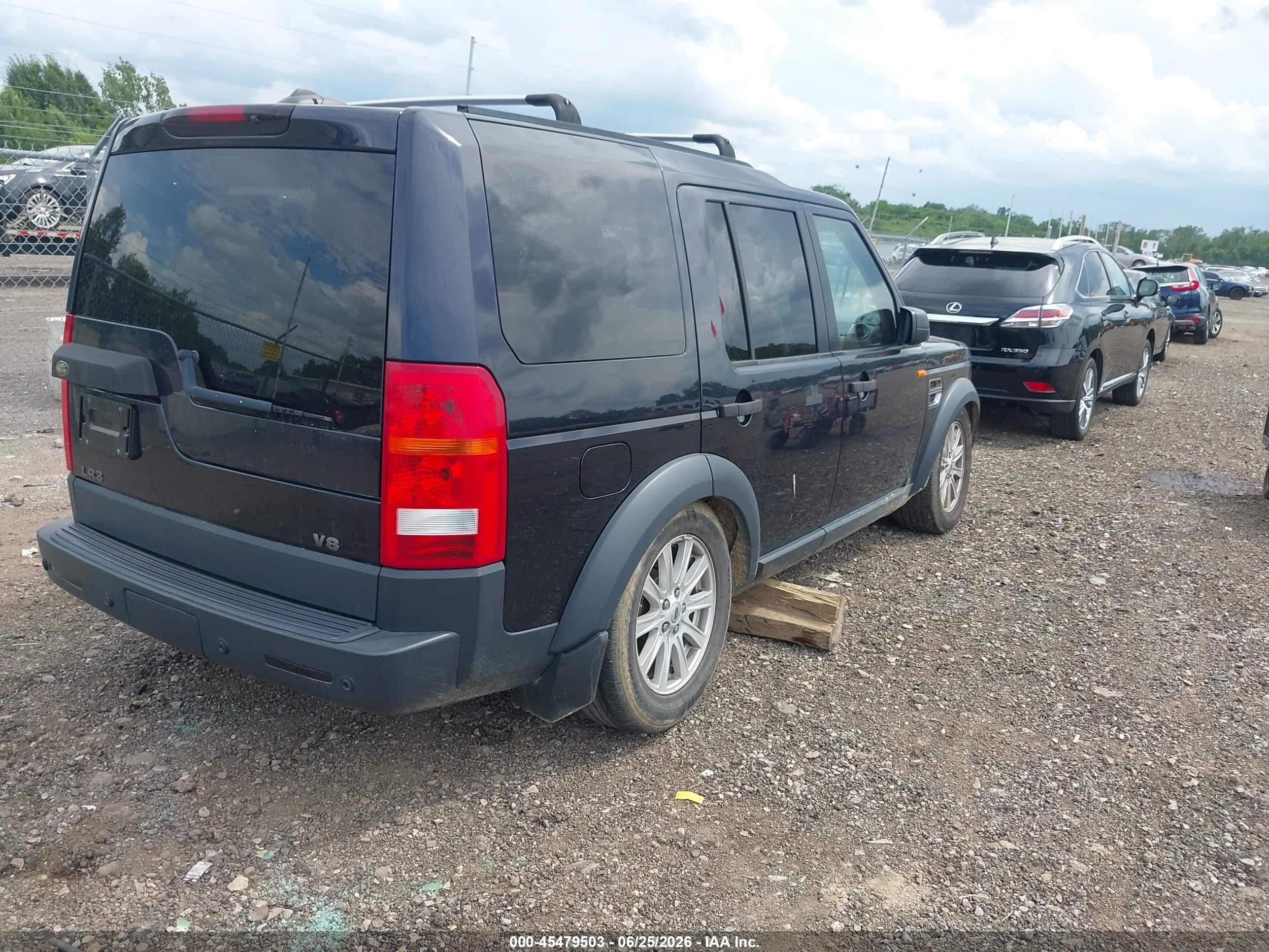 2007 Land Rover Lr3 V8 Se Black vin: SALAE25467A437530