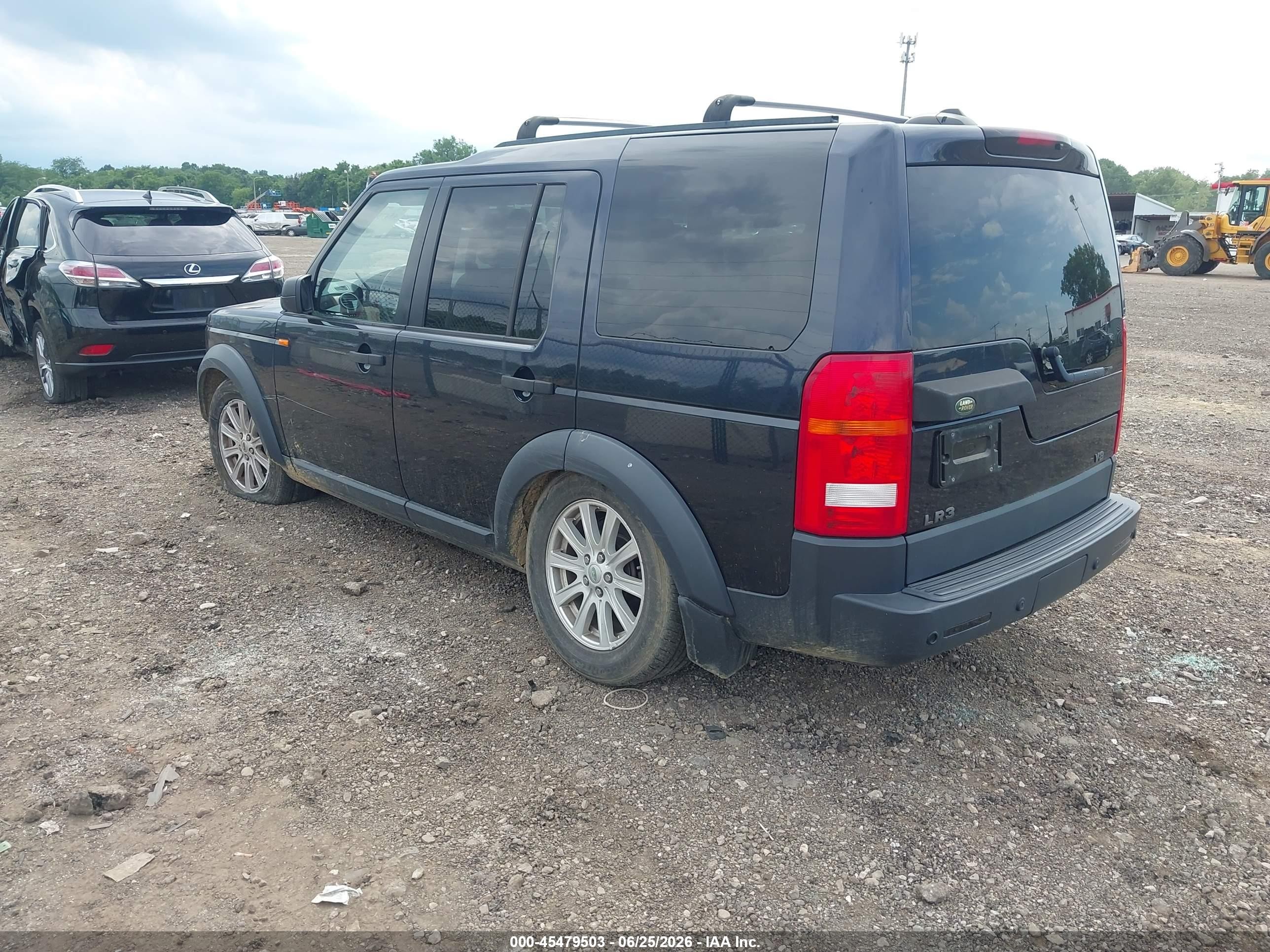 2007 Land Rover Lr3 V8 Se Black vin: SALAE25467A437530