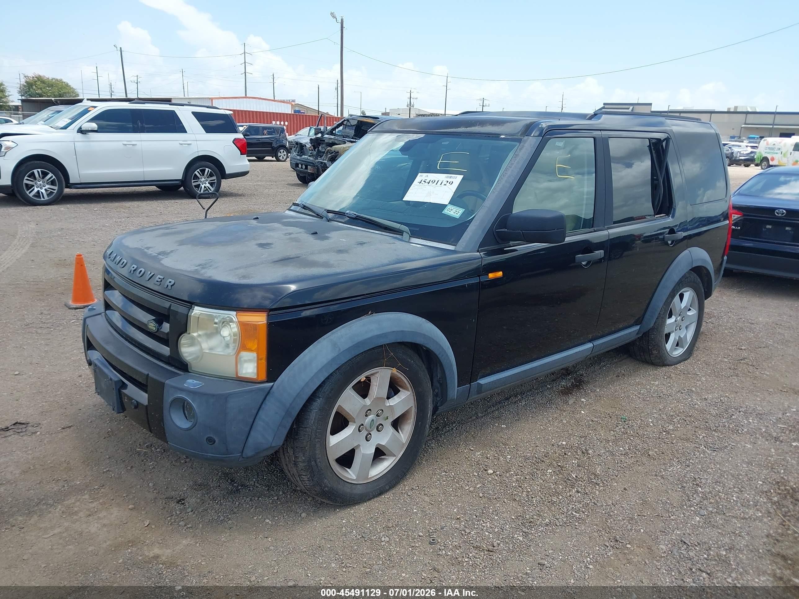 2007 Land Rover Lr3 V8 Hse Black vin: SALAG25407A420071