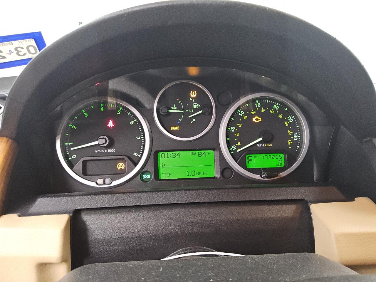 2008 Land Rover Lr3 Hse Green vin: SALAG25428A489975 Damage: Warning Light - Engine, On, Unacceptable