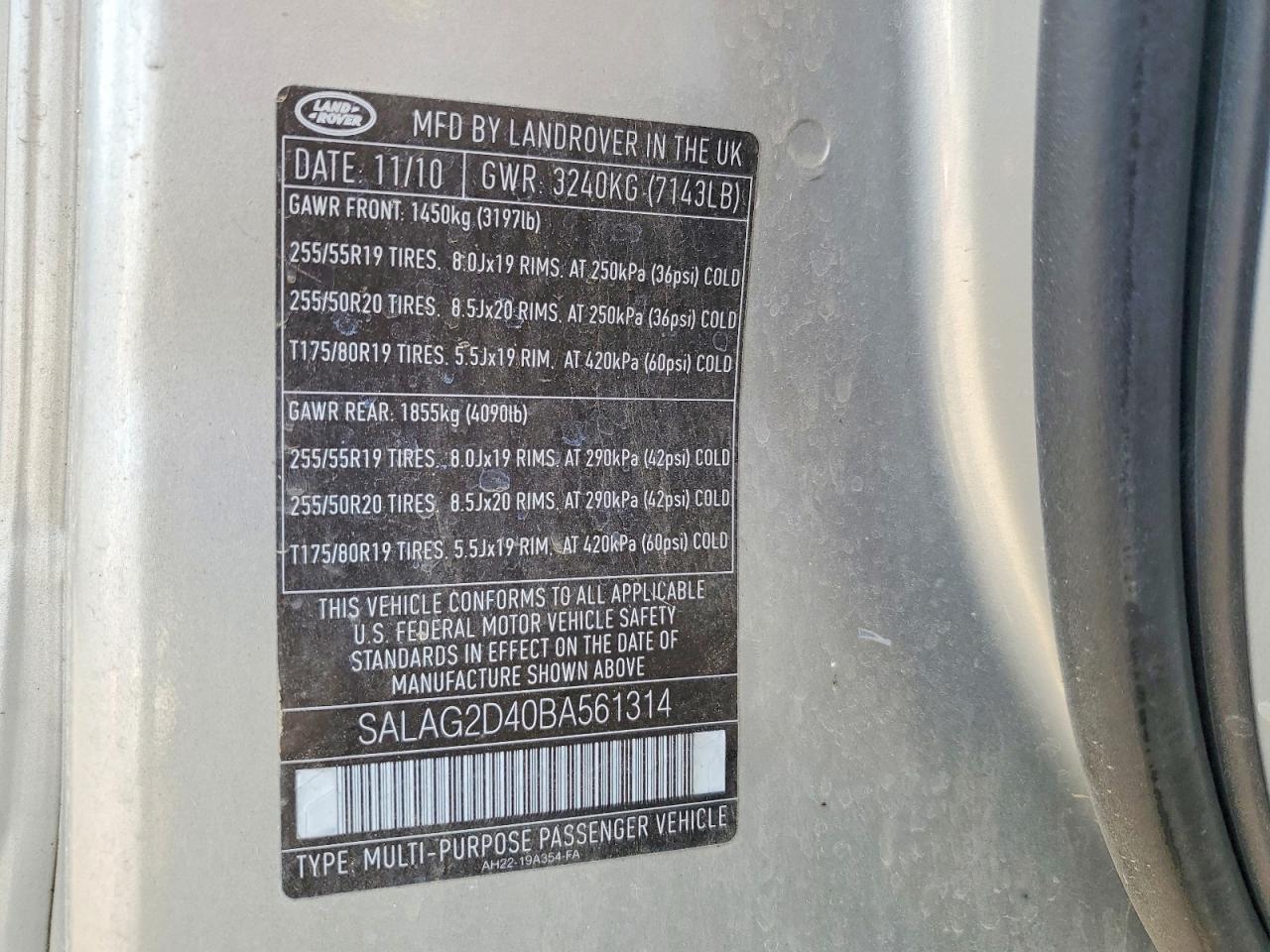 2011 Land Rover Lr4 Hse Серебряный vin: SALAG2D40BA561314