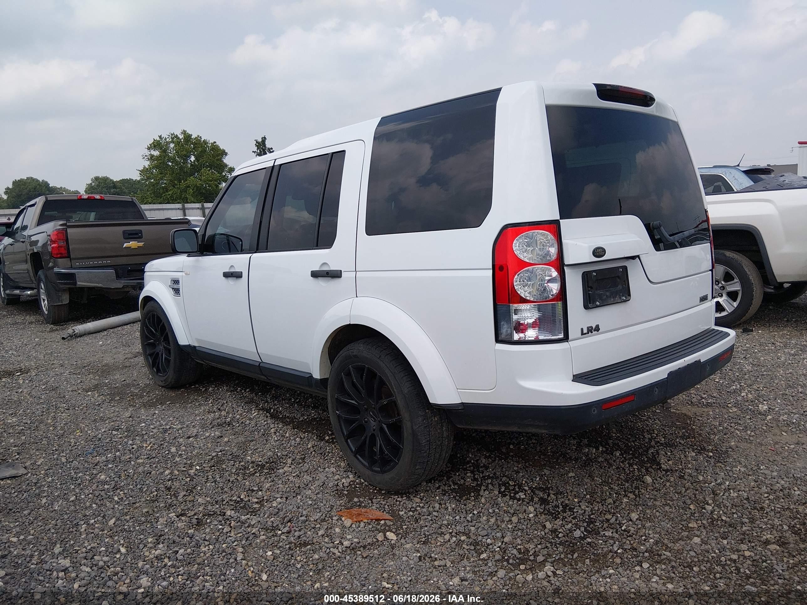 2013 Land Rover Lr4   White vin: SALAG2D44DA667932
