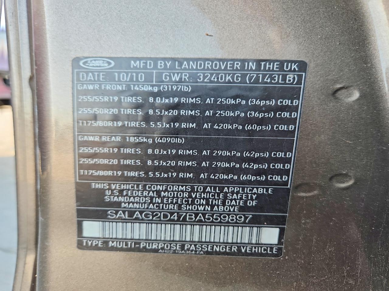 2011 Land Rover Lr4 Hse Коричневый vin: SALAG2D47BA559897
