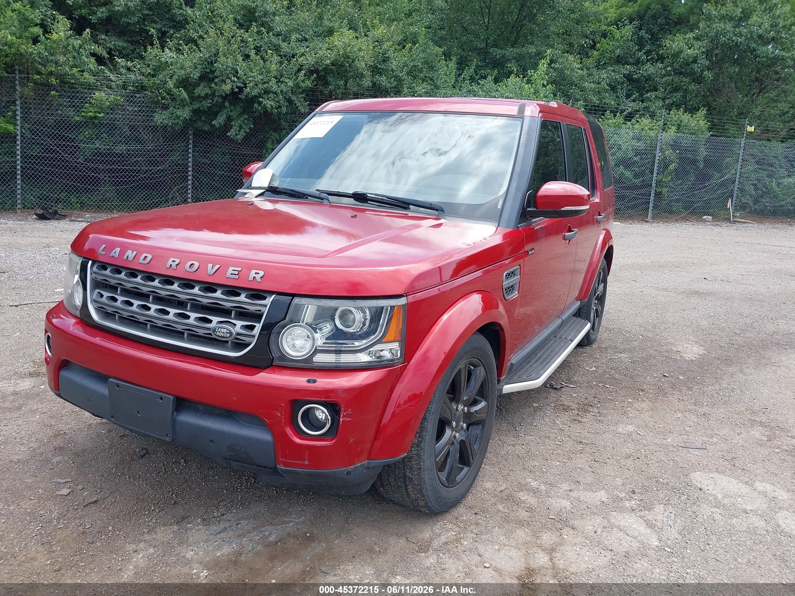2015 Land Rover Lr4   Red vin: SALAG2V68FA750962