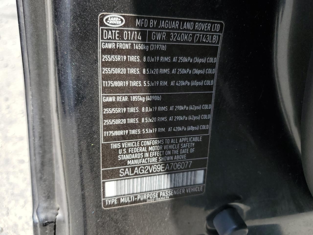 2014 Land Rover Lr4 Hse Черный vin: SALAG2V69EA706077