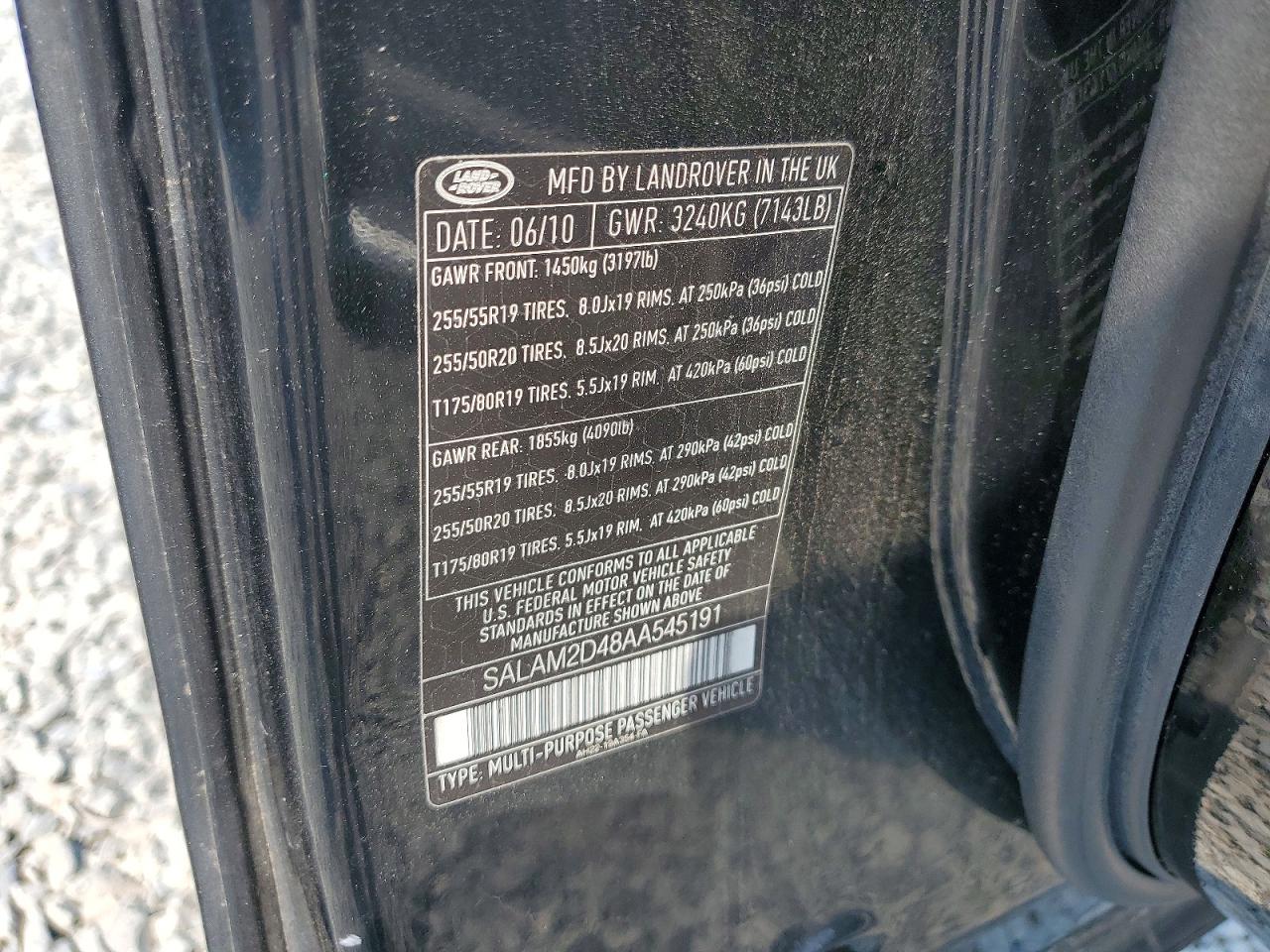 2010 Land Rover Lr4 Hse Plus Black vin: SALAM2D48AA545191