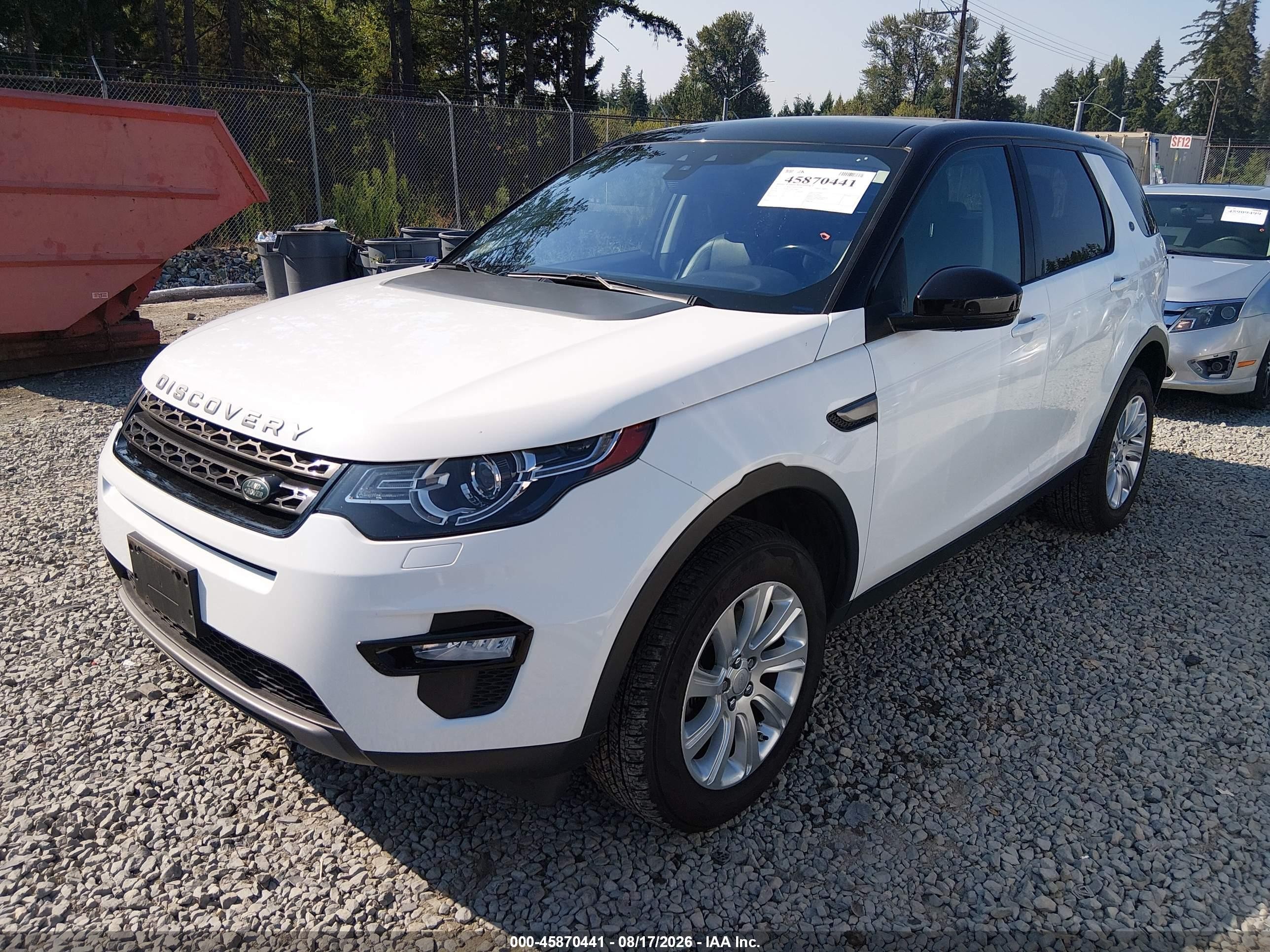 2017 Land Rover Discovery Sport Se Белый vin: SALCP2BGXHH714013