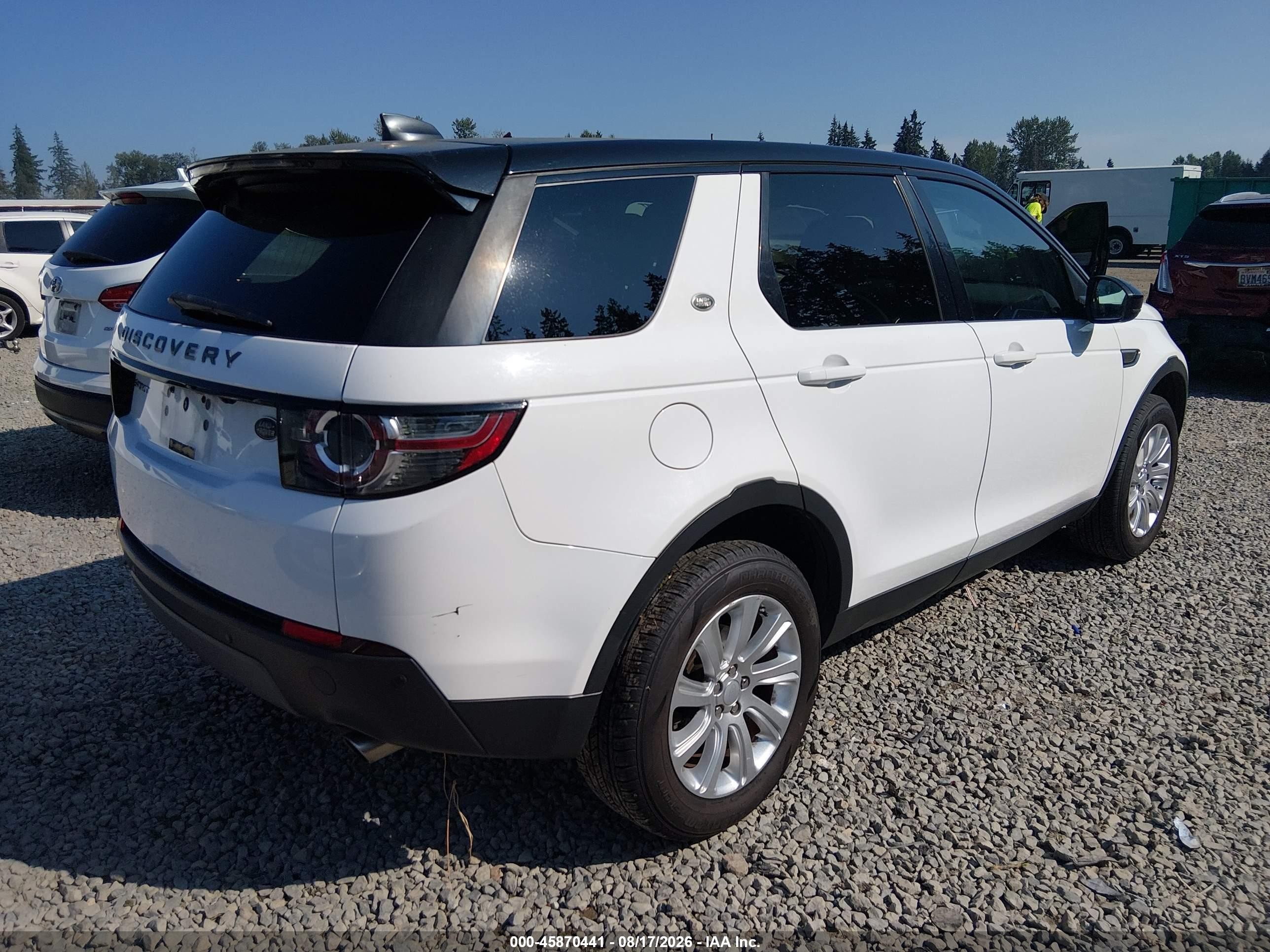 2017 Land Rover Discovery Sport Se Белый vin: SALCP2BGXHH714013