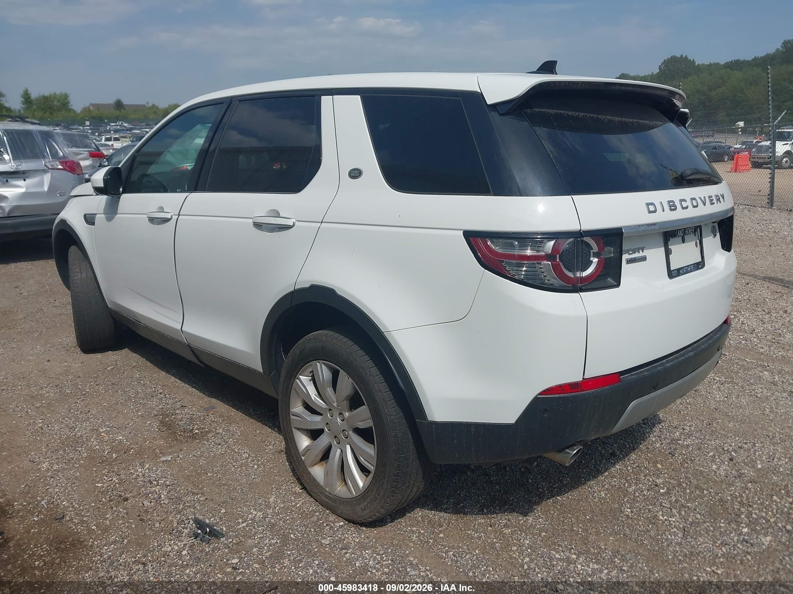 2015 Land Rover Discovery Sport Hse Lux White vin: SALCT2BG6FH538411