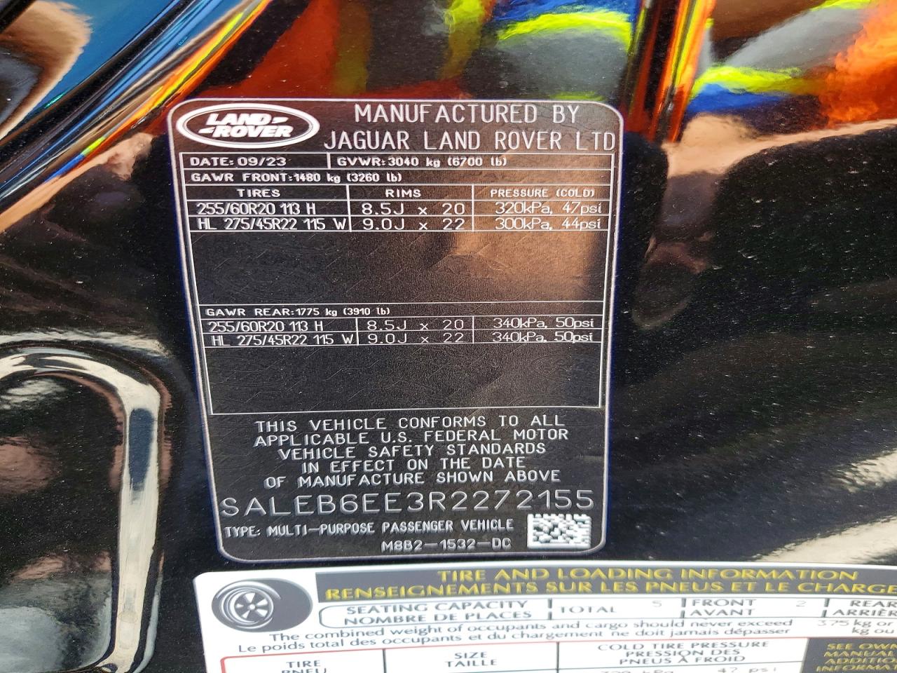 2024 Land Rover Defender 90 Черный vin: SALEB6EE3R2272155