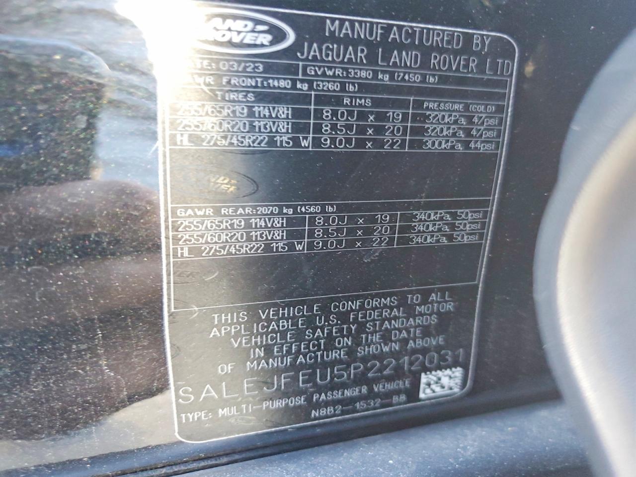 2023 Land Rover Defender 130 S Black vin: SALEJFEU5P2212031