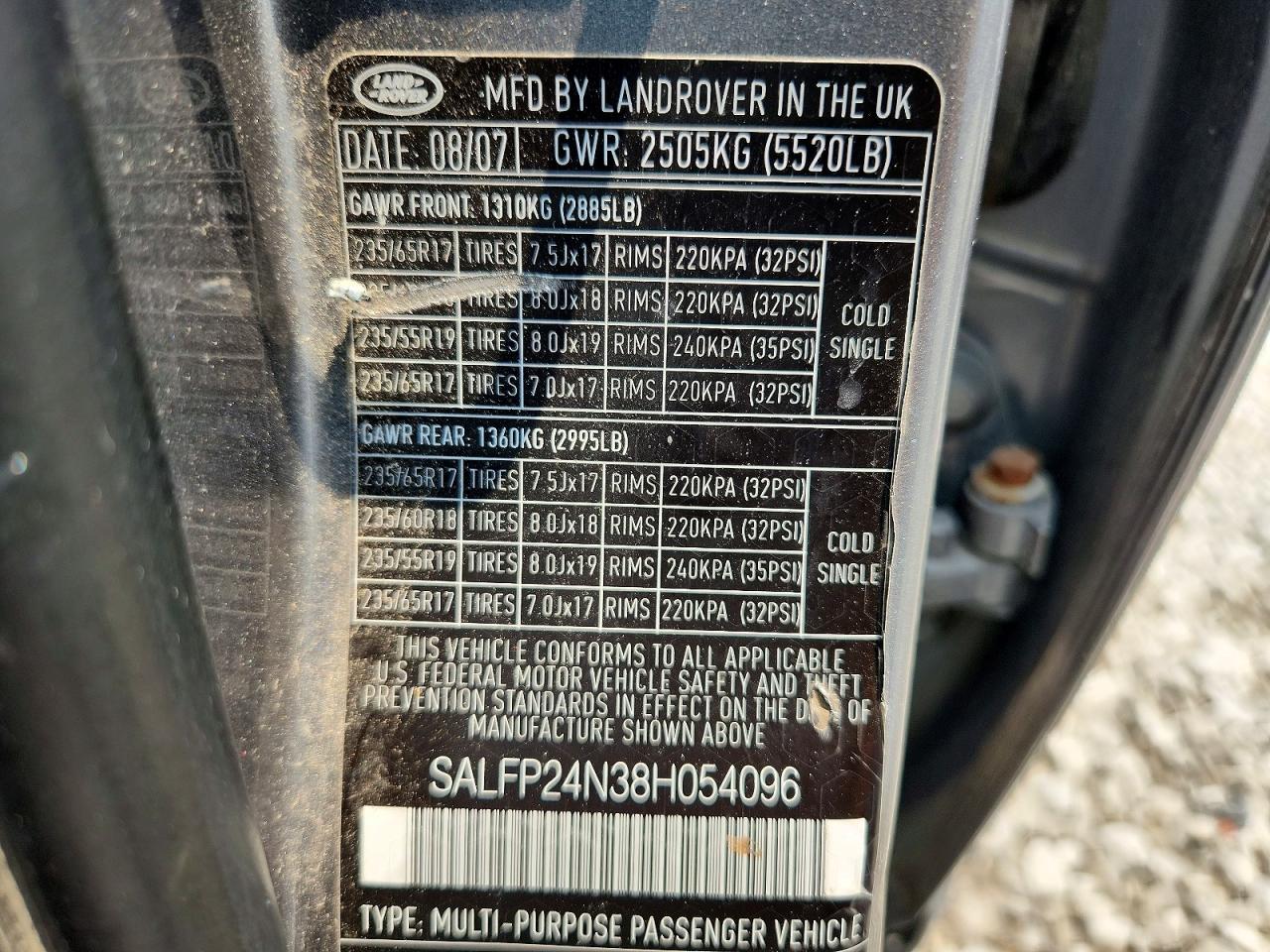 2008 Land Rover Lr2 Se Silver vin: SALFP24N38H054096