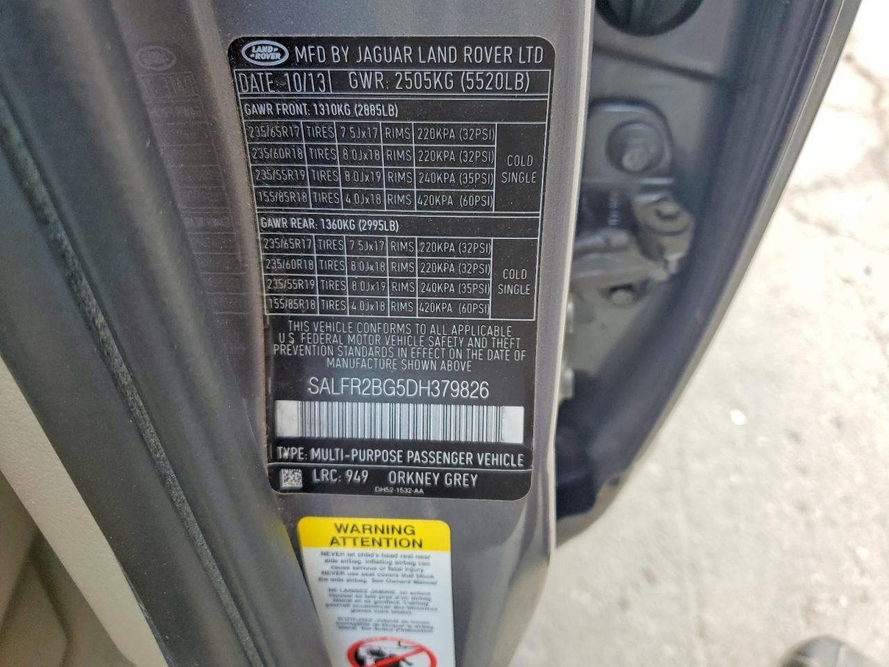 2013 Land Rover Lr2 Hse Серебряный vin: SALFR2BG5DH379826
