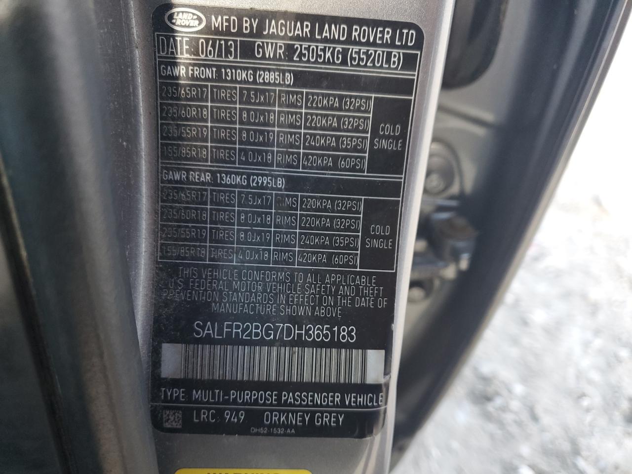 2013 Land Rover Lr2 Hse Gray vin: SALFR2BG7DH365183