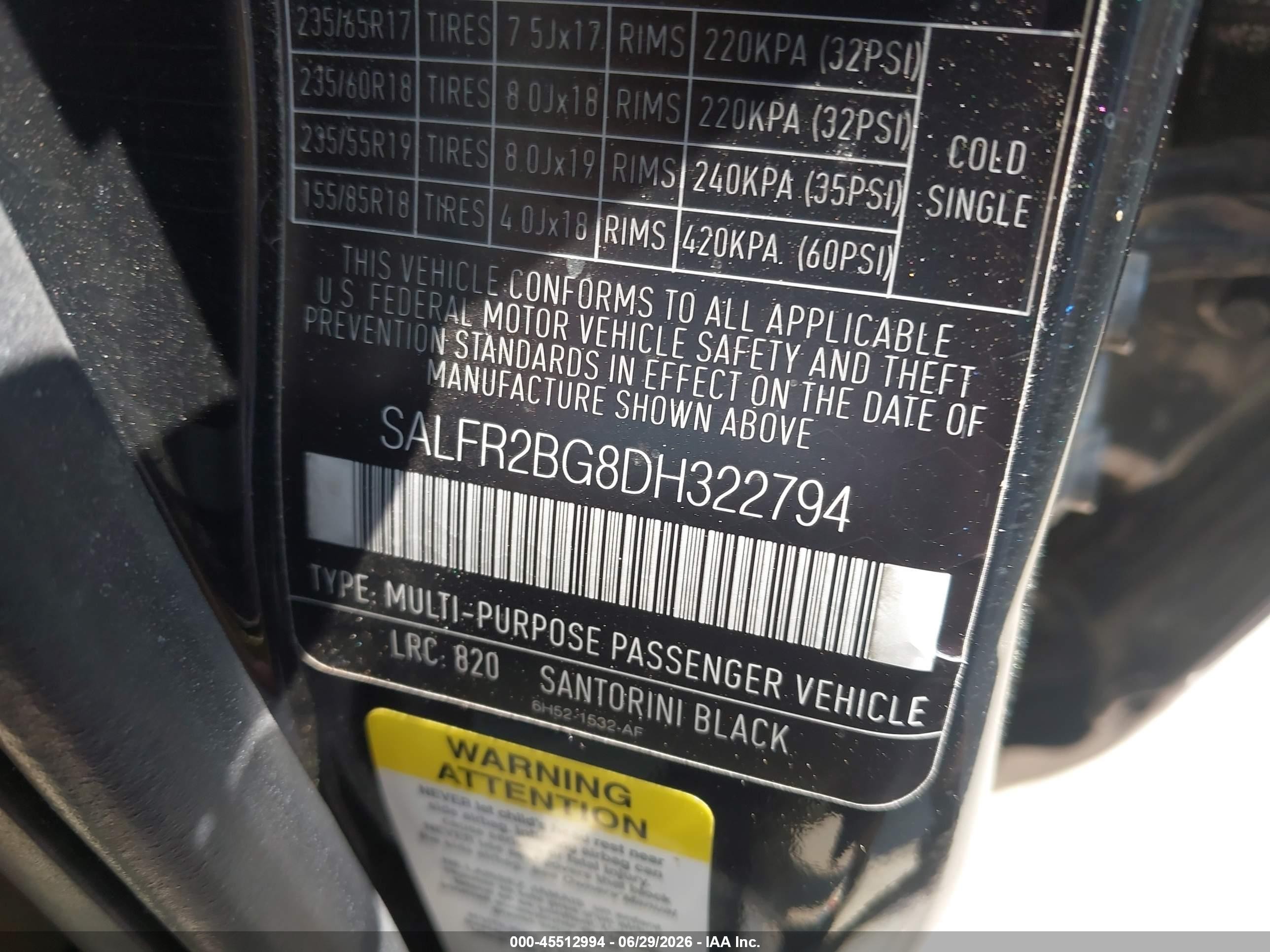2013 Land Rover Lr2   Black vin: SALFR2BG8DH322794