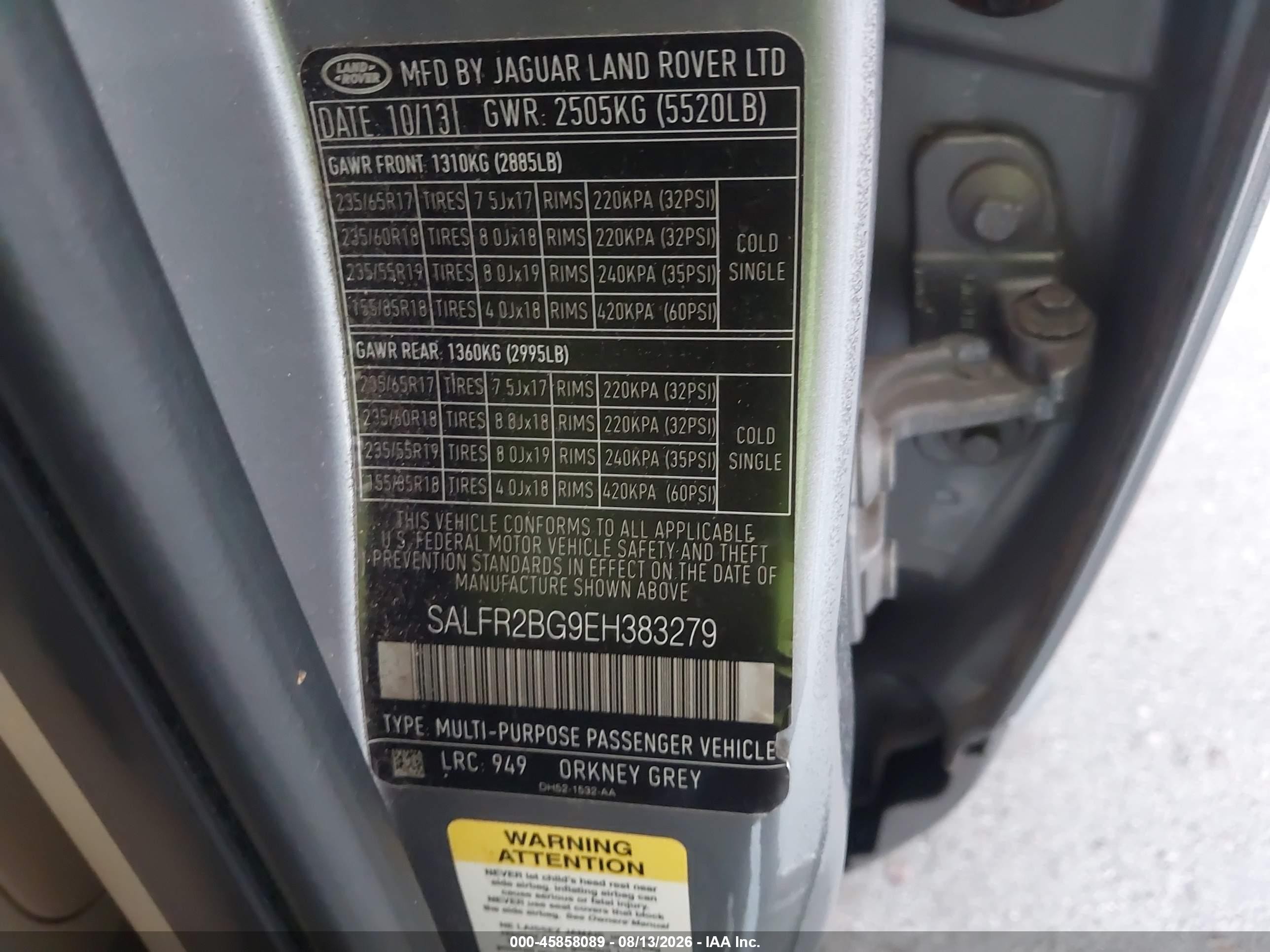 2014 Land Rover Lr2   Gray vin: SALFR2BG9EH383279