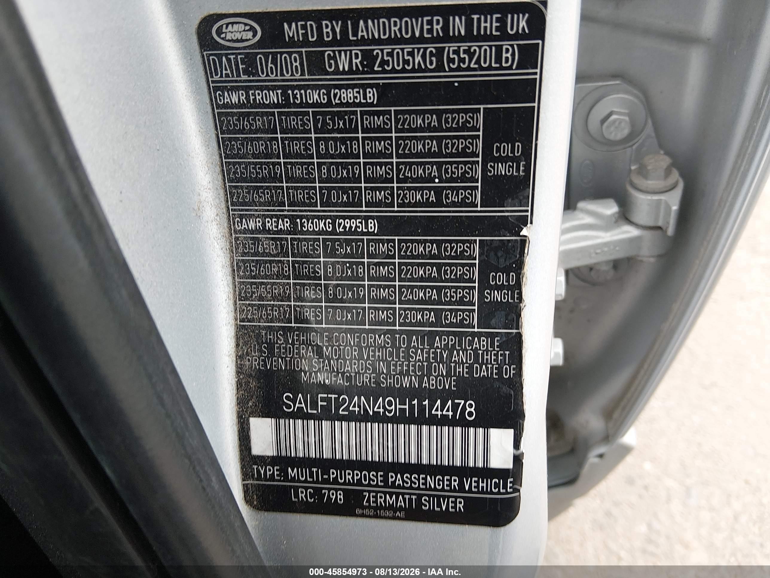 2009 Land Rover Lr2 Hse Technology Gray vin: SALFT24N49H114478