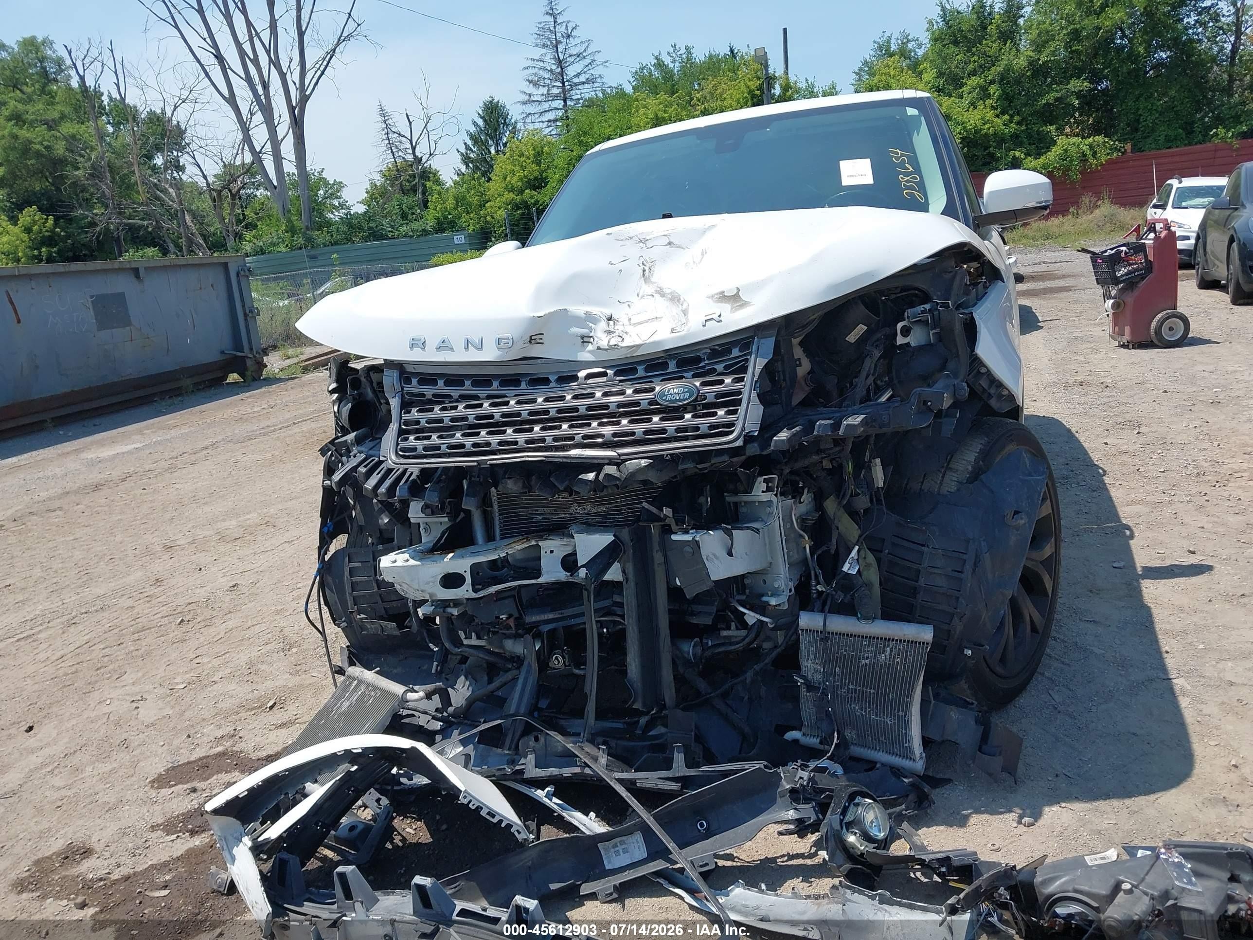 2015 Land Rover Range Rover 3.0l V6 Supercharged White vin: SALGR2VF6FA238654