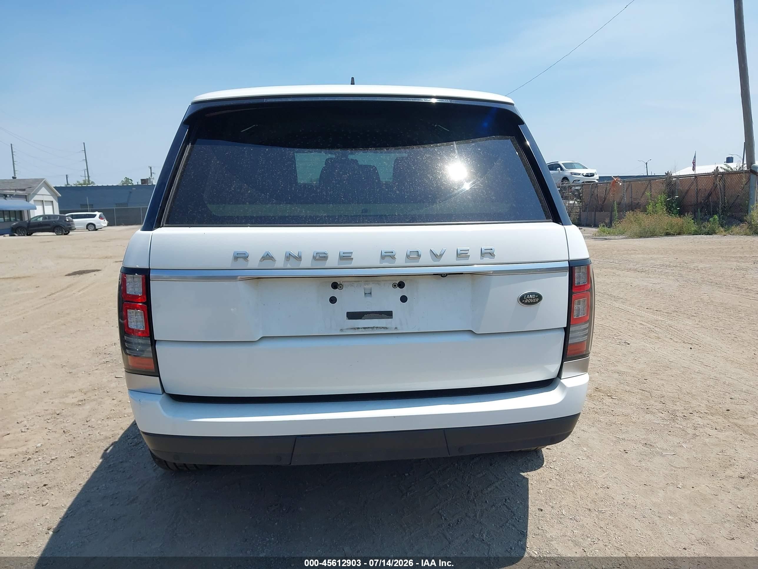 2015 Land Rover Range Rover 3.0l V6 Supercharged White vin: SALGR2VF6FA238654