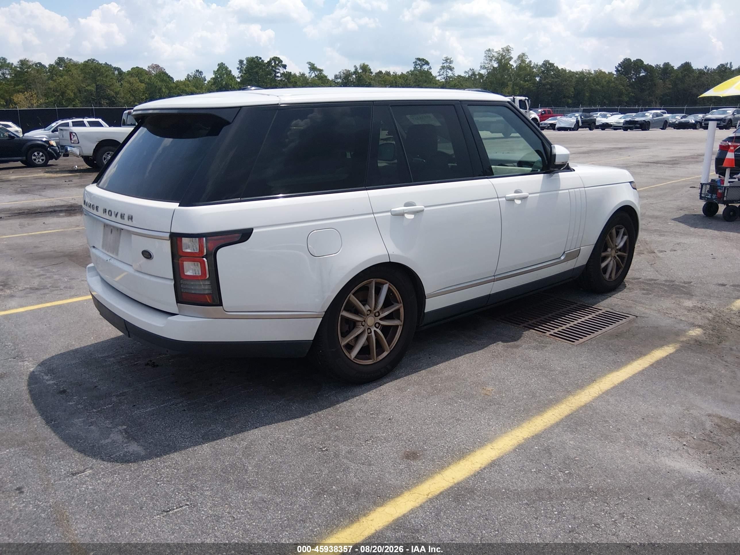 2014 Land Rover Range Rover 3.0l V6 Supercharged White vin: SALGR2WFXEA143057