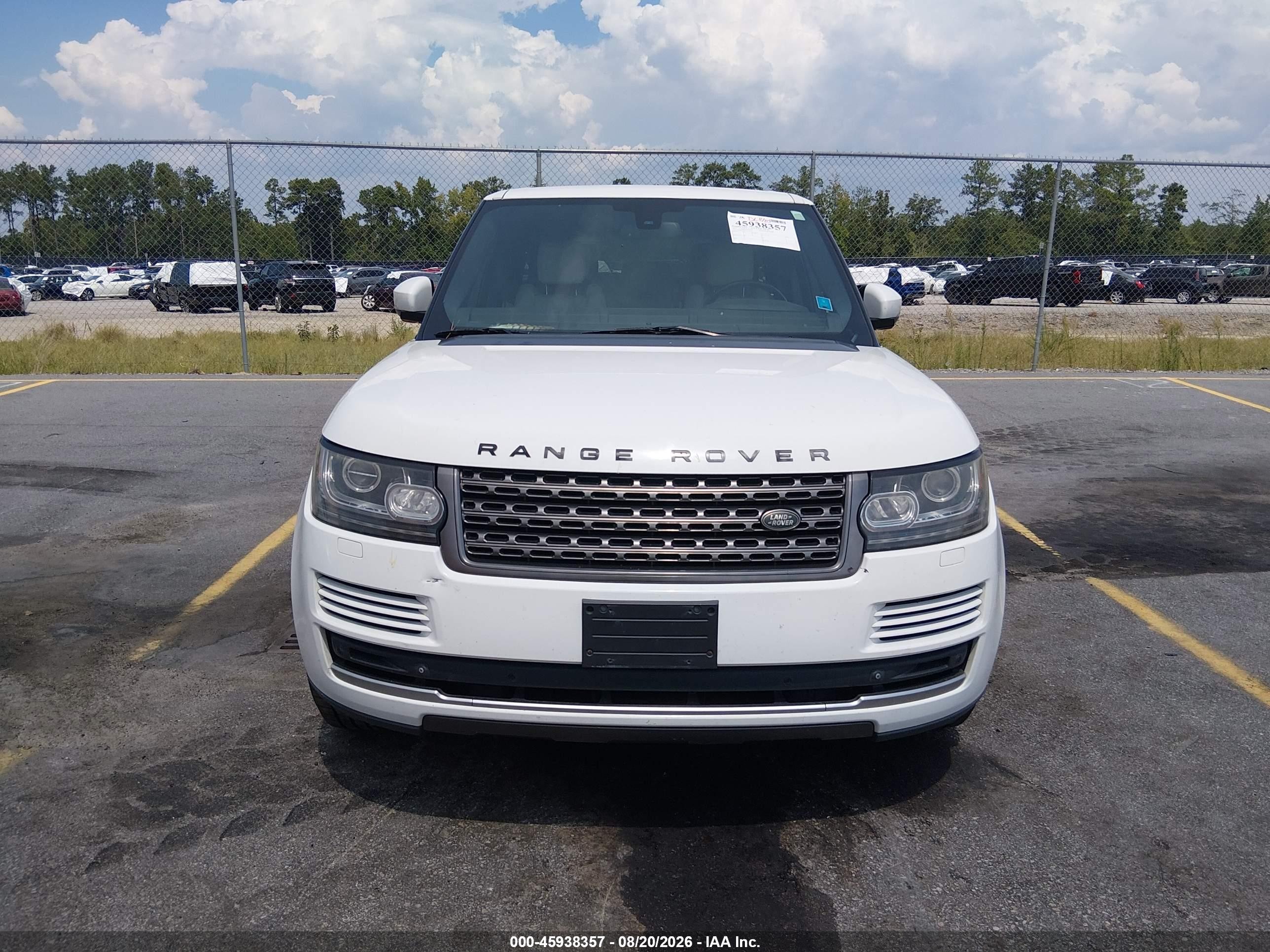 2014 Land Rover Range Rover 3.0l V6 Supercharged White vin: SALGR2WFXEA143057