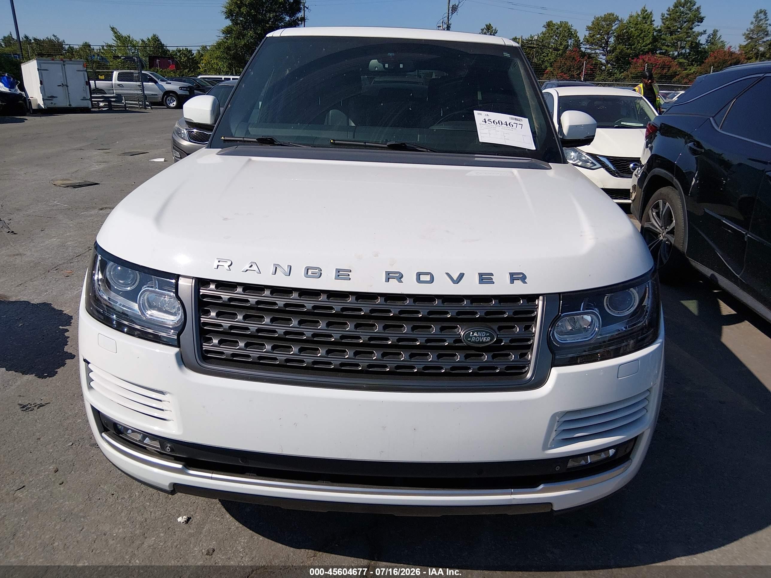 2014 Land Rover Range Rover 3.0l V6 Supercharged Белый vin: SALGR2WFXEA178326